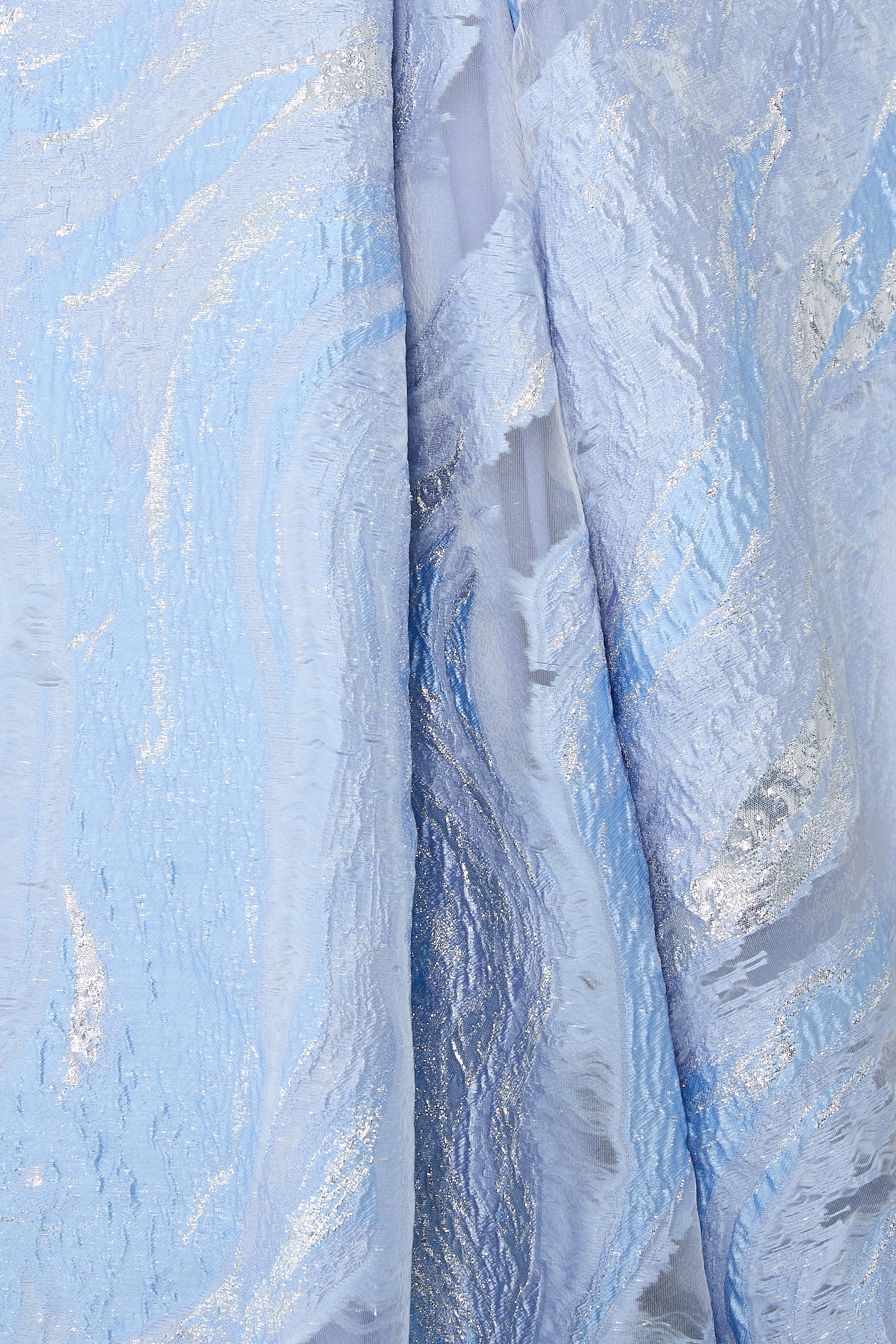 فستان سهرة بلا حمالات بروكيد لامع