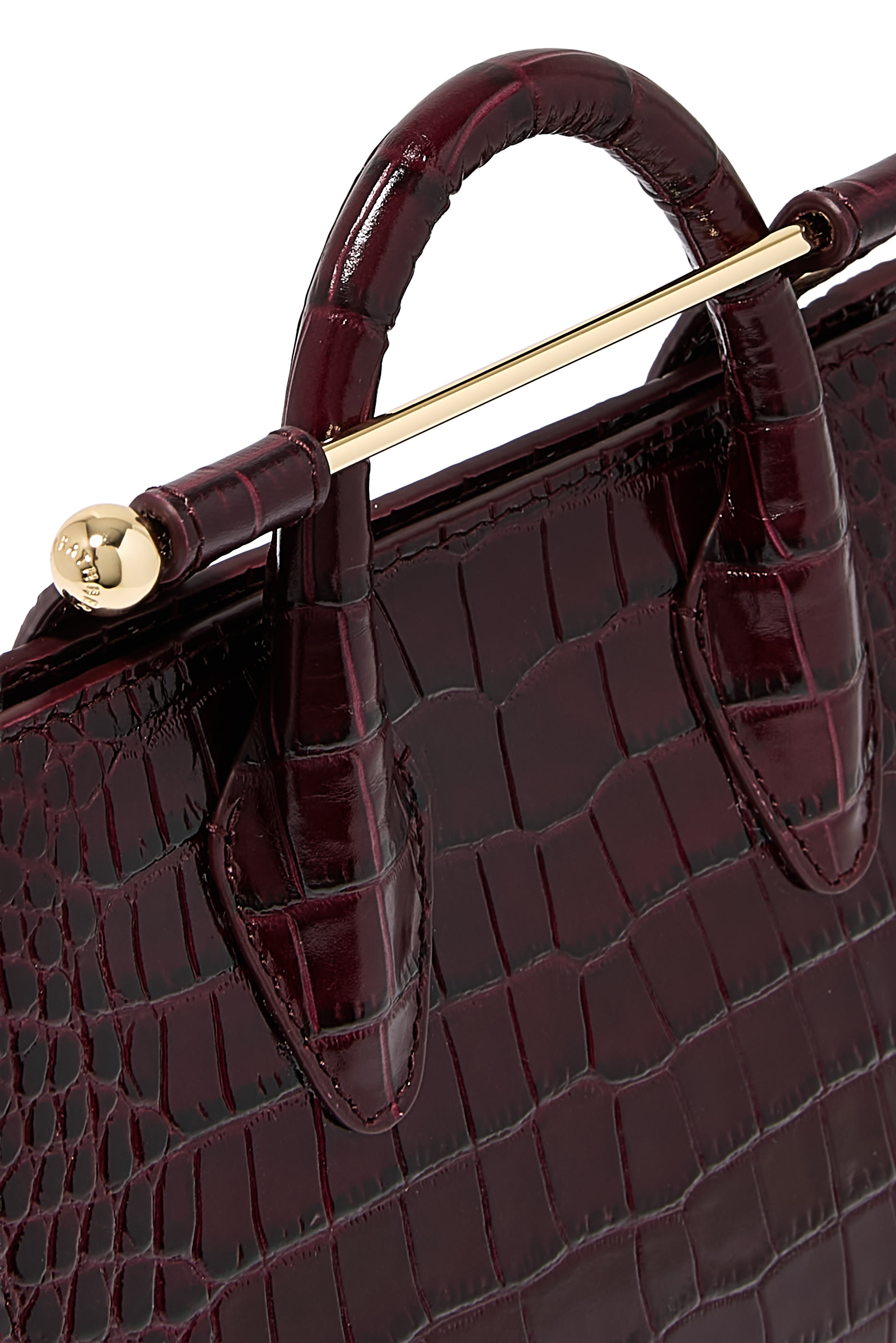 حقيبة يد نانو بنقشة جلد التمساح