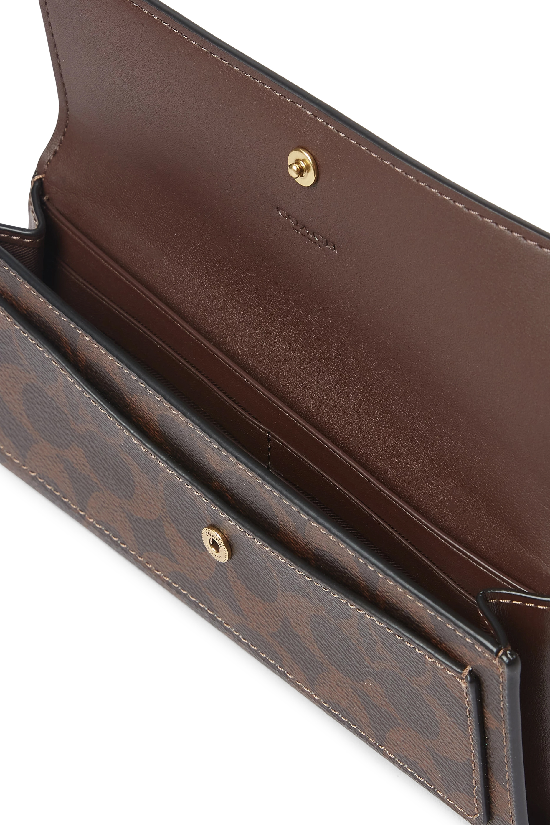 محفظة ايسنشال مستطيلة قماش قنب بشعار الماركة