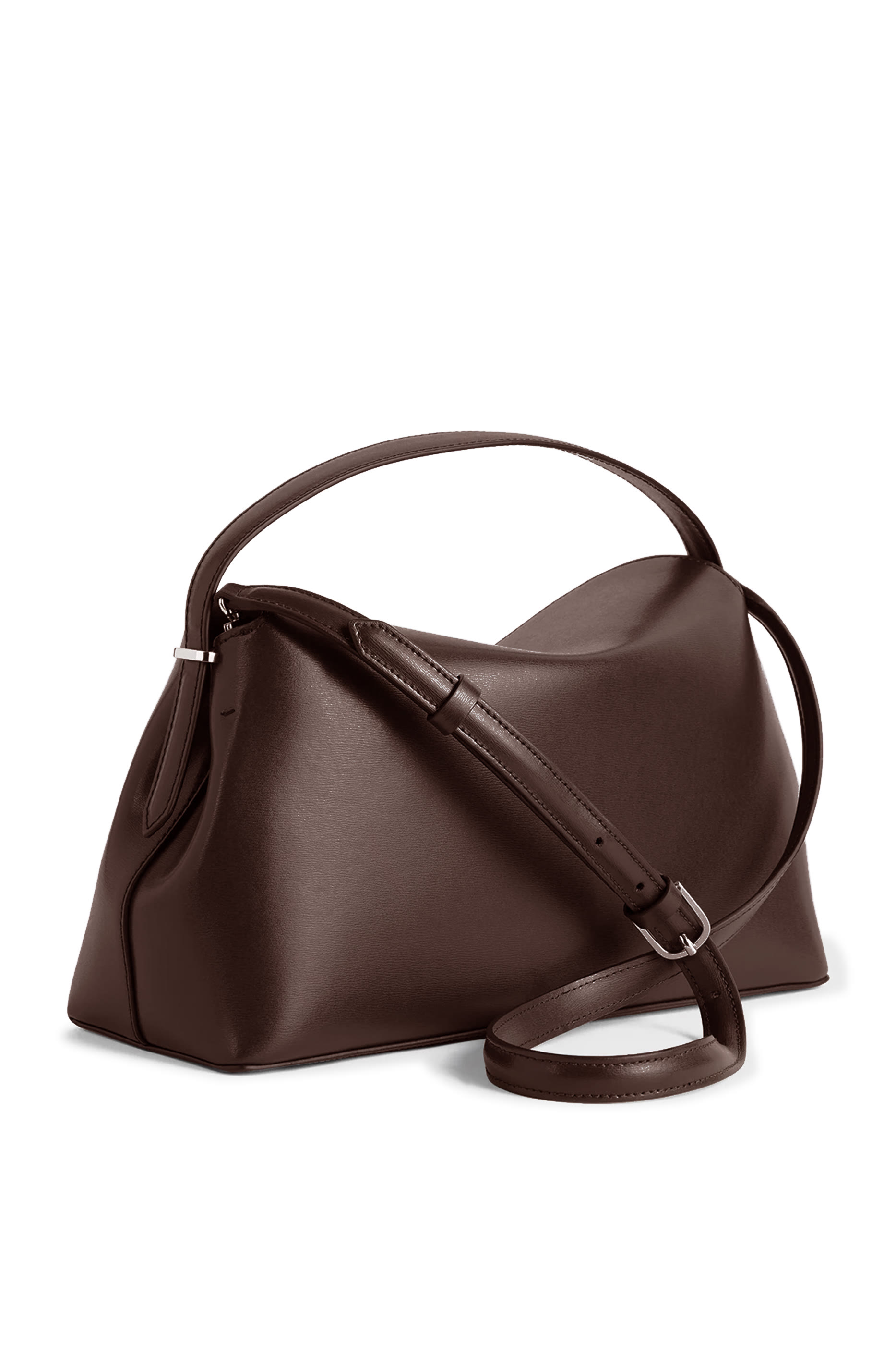 حقيبة بقفل بتصميم حرف T ويد علوية جلد