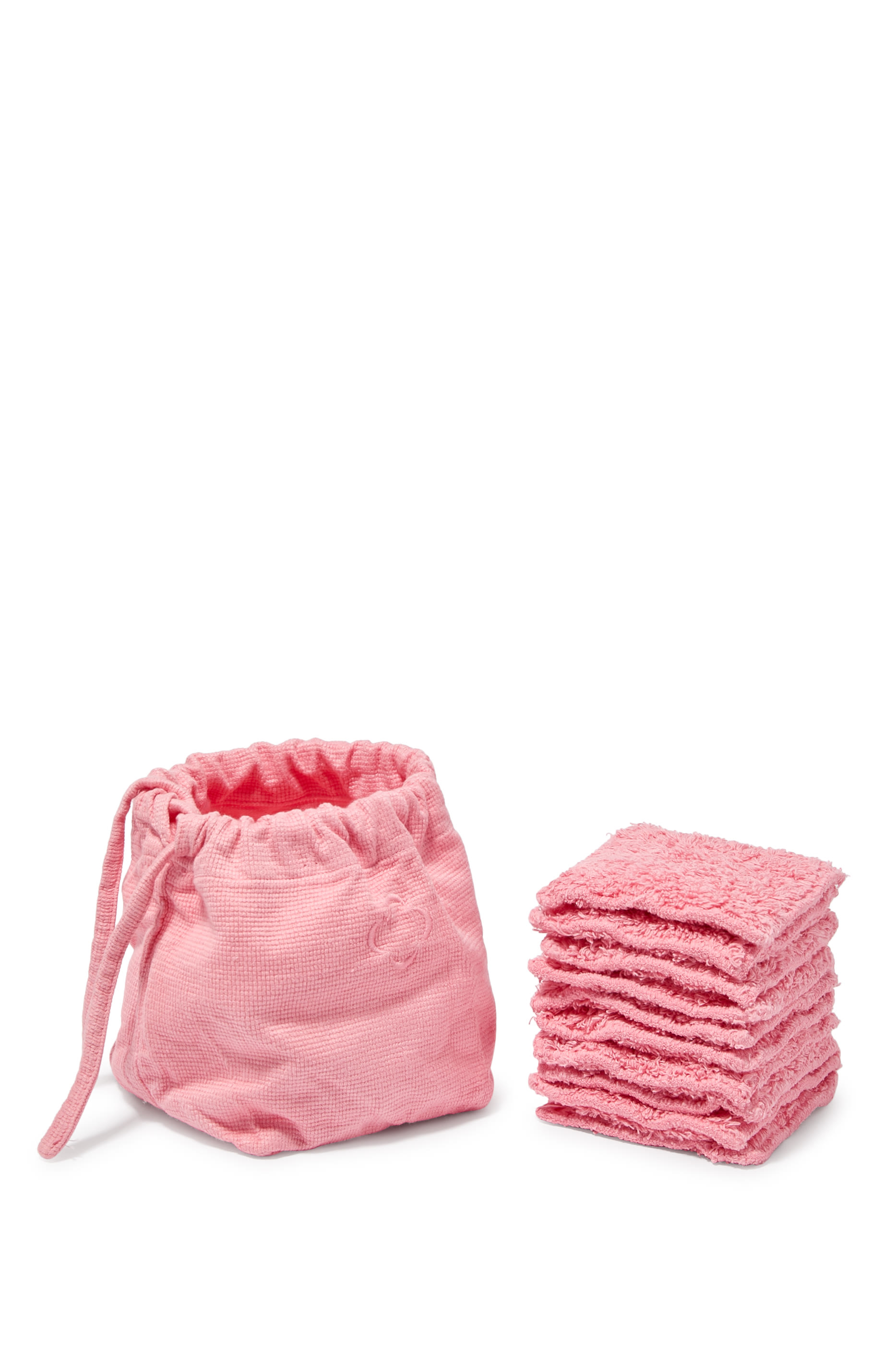 مربعات قطنية تجميلية مع حقيبة