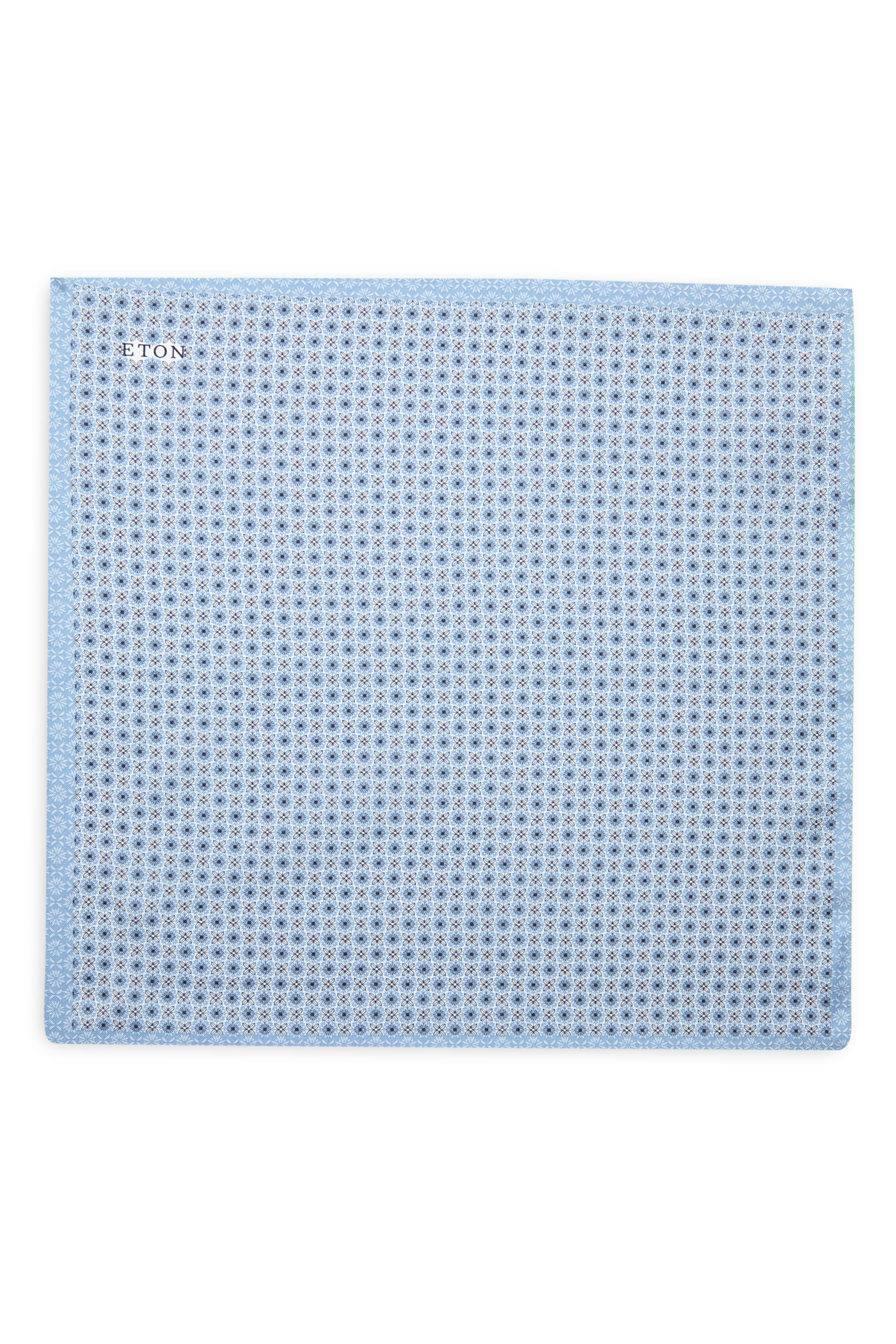  وشاح جيب بتصميم مربع ونقشة هندسية حرير