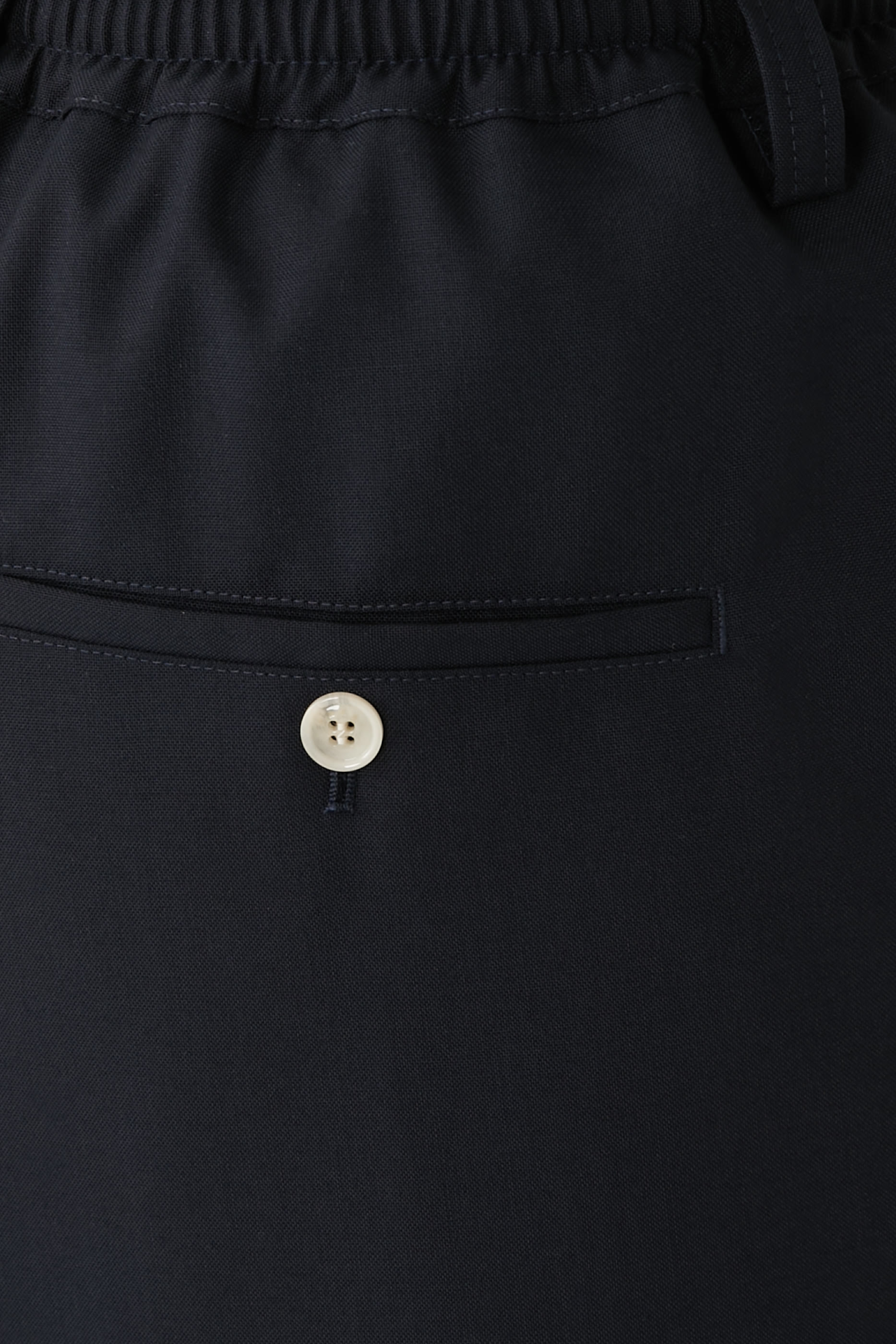 بنطال بخصر مطاطي برباط تضييق صوف تروبيكال