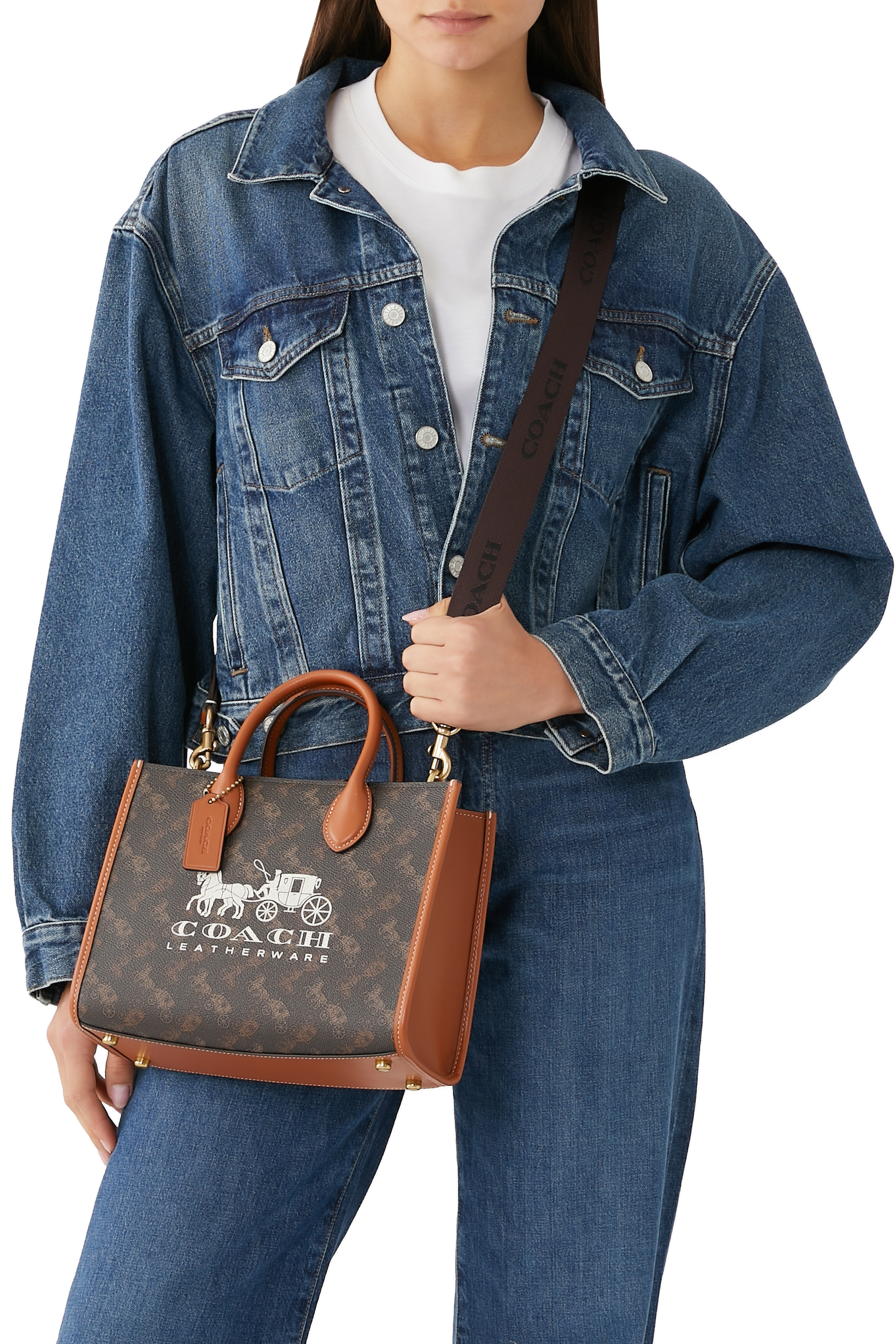 حقيبة يد ايس 26 بطبعة حصان وعربة