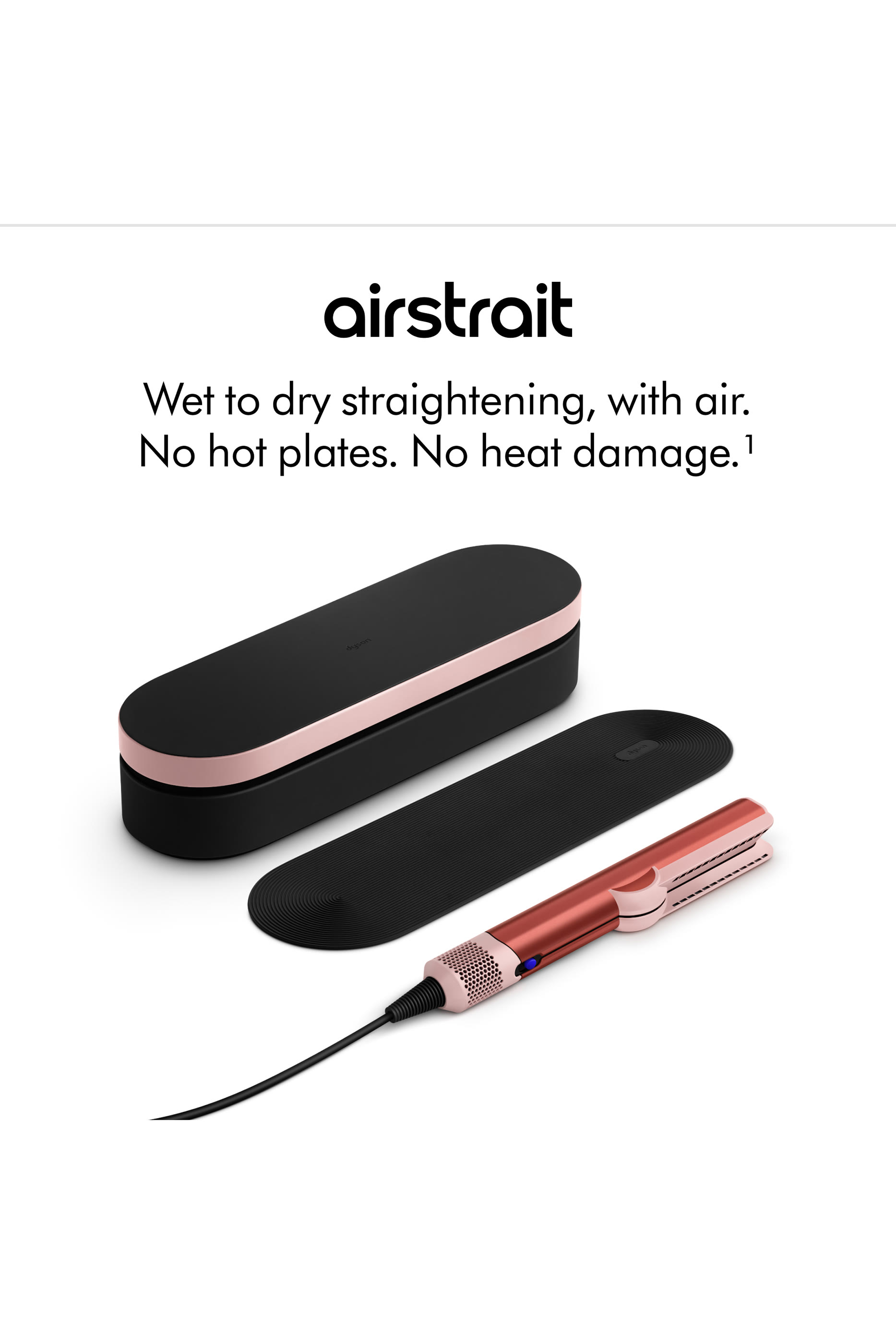 مكواة فرد شعر ايرستريت برونزي فراولي/وردي فاتح