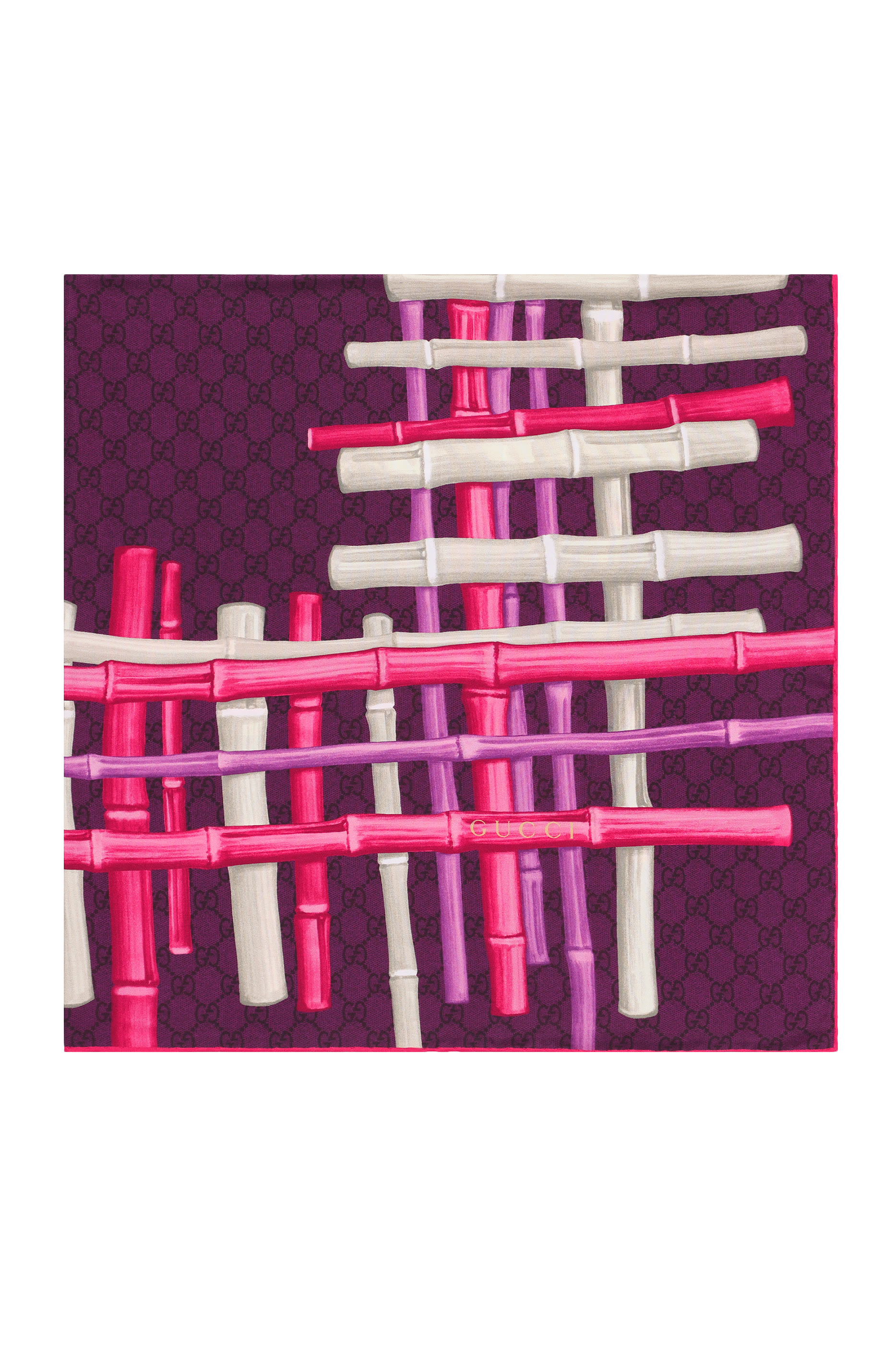 وشاح مربع بنقشة حرير تويل