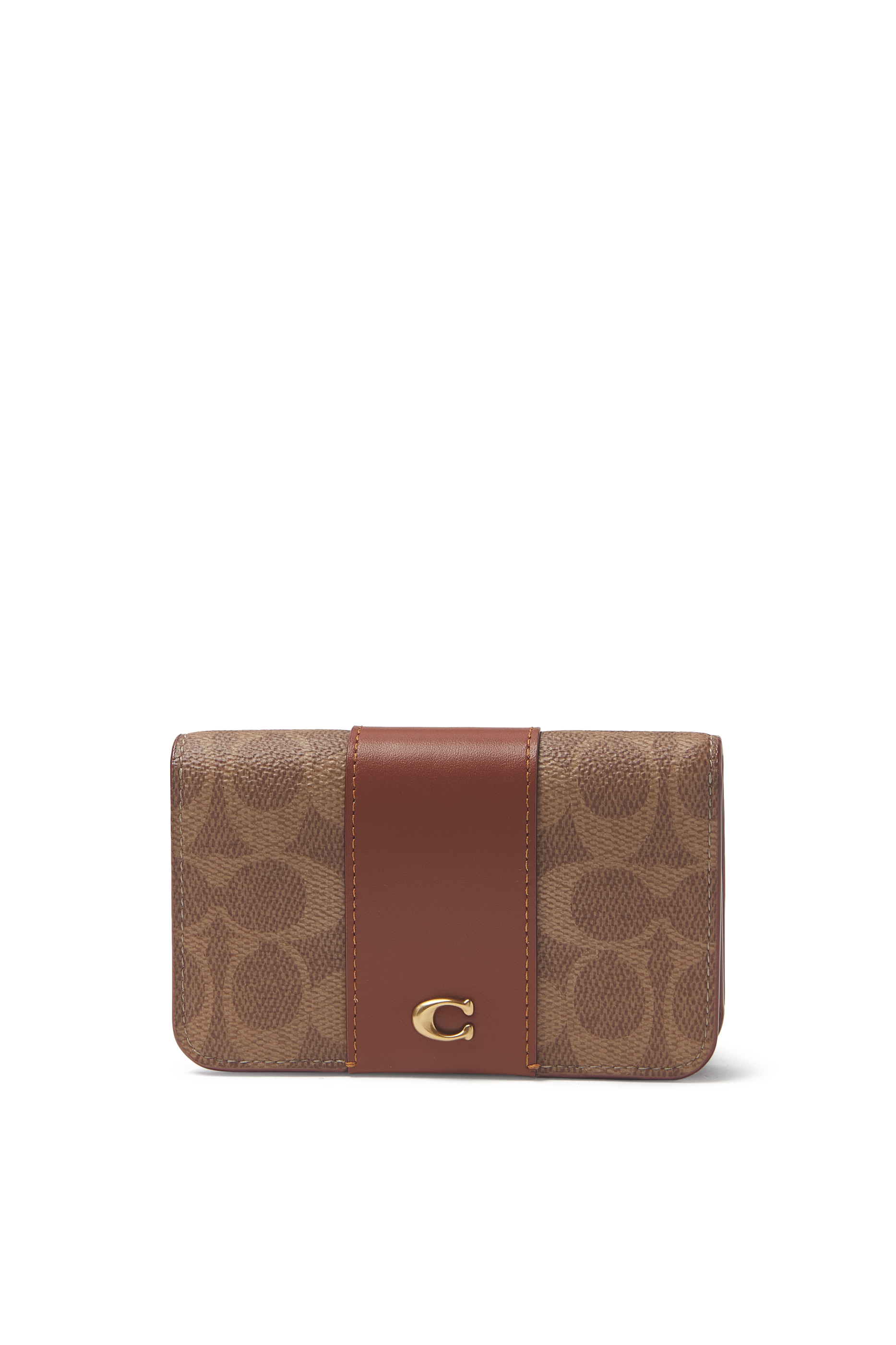 حافظة بطاقات ايسنشال بتصميم رفيع قماش قنب بشعار الماركة