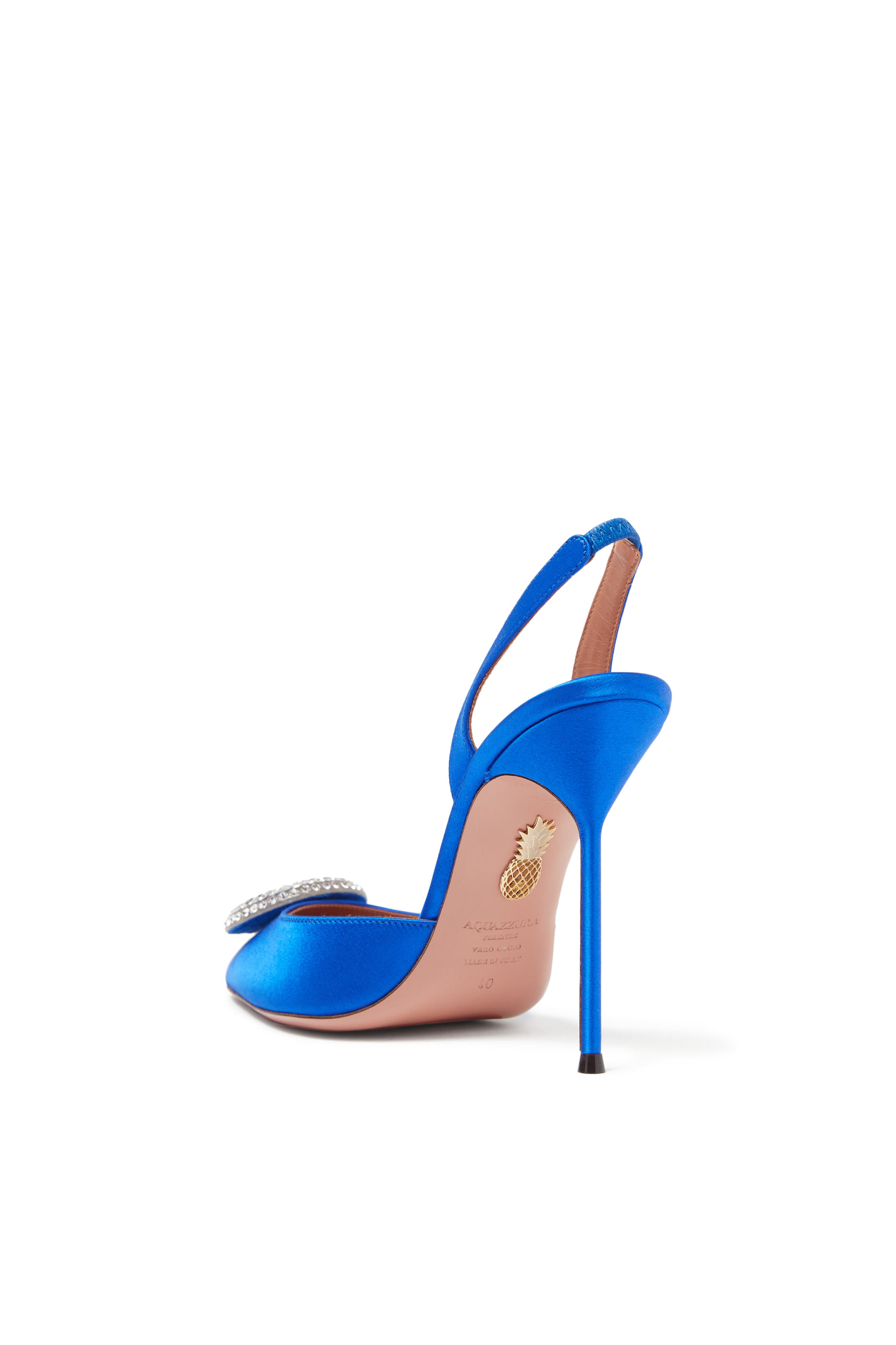 حذاء كلاسيكي 105 بسير خلفي وحلقة مرصعة بالكريستال