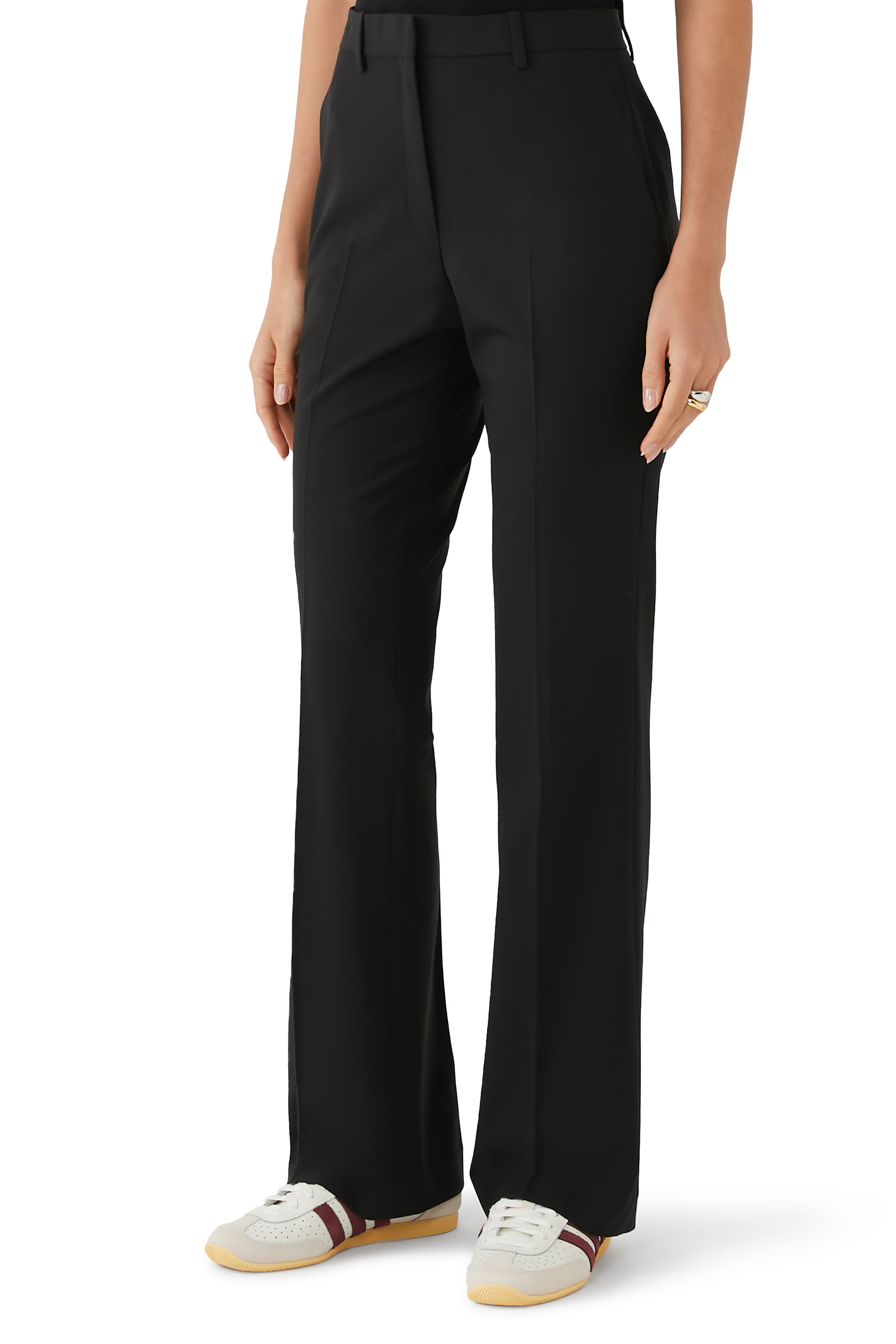 بنطال بحافة واسعة صوف فاخر