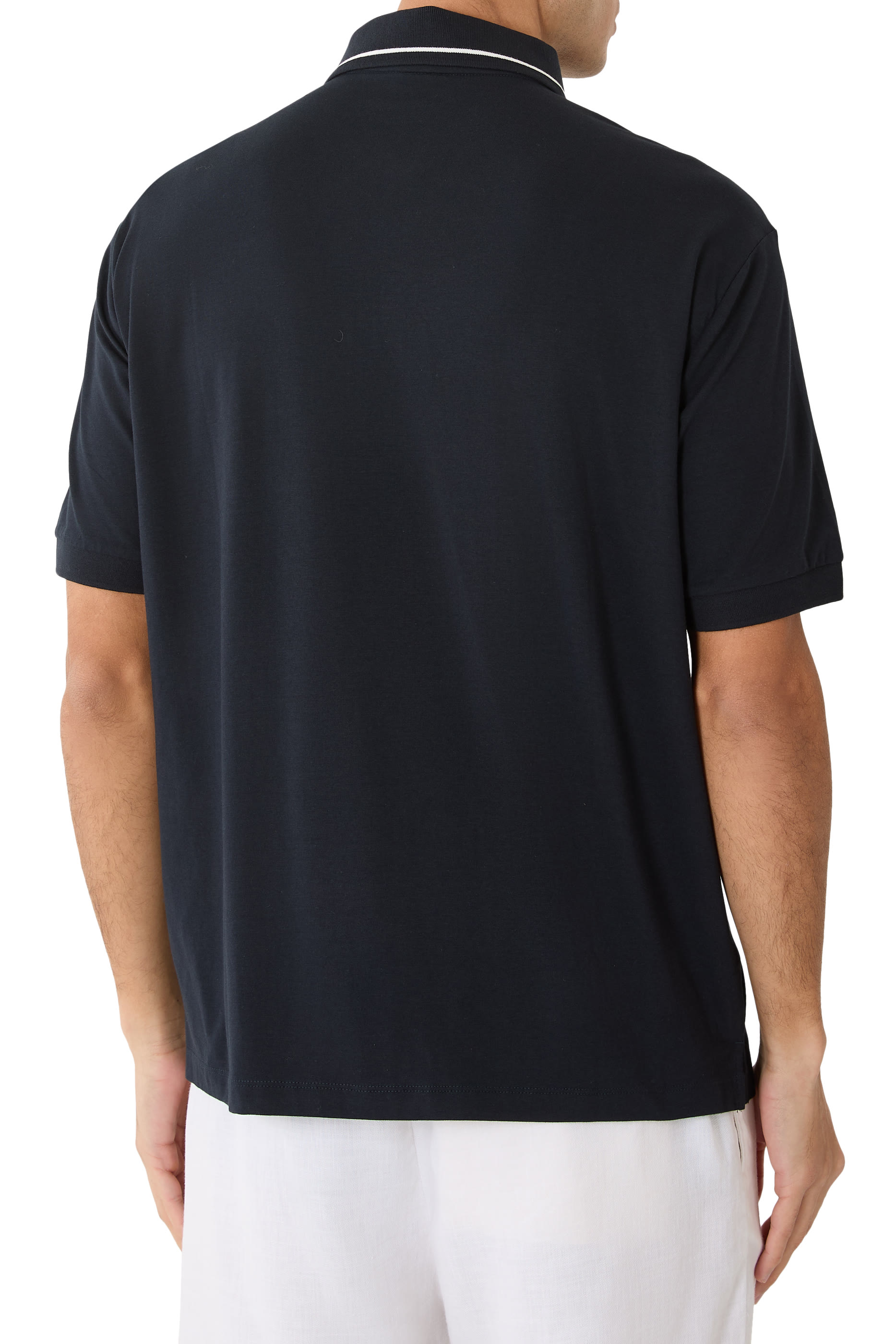 قميص بولو بقصة عادية جيرسيه مطاطي