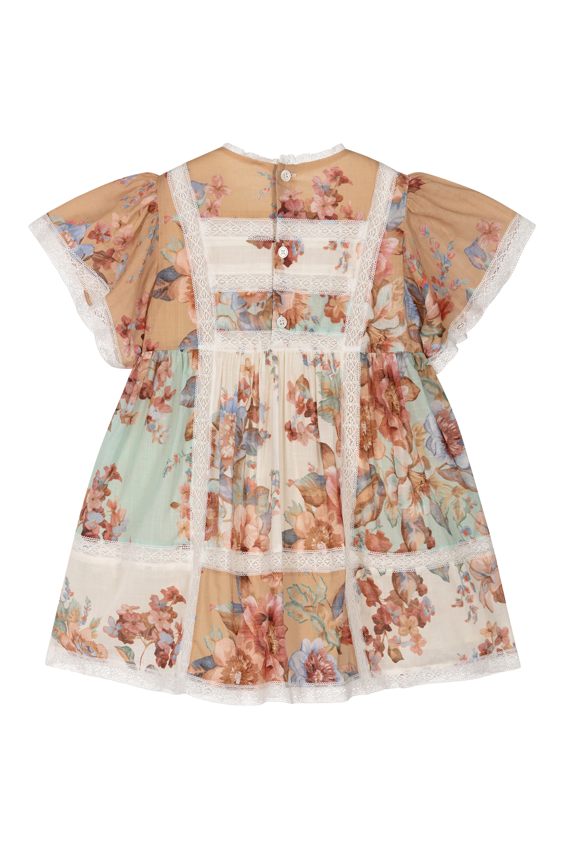 فستان اويكن بحافة مقسمة قطن 