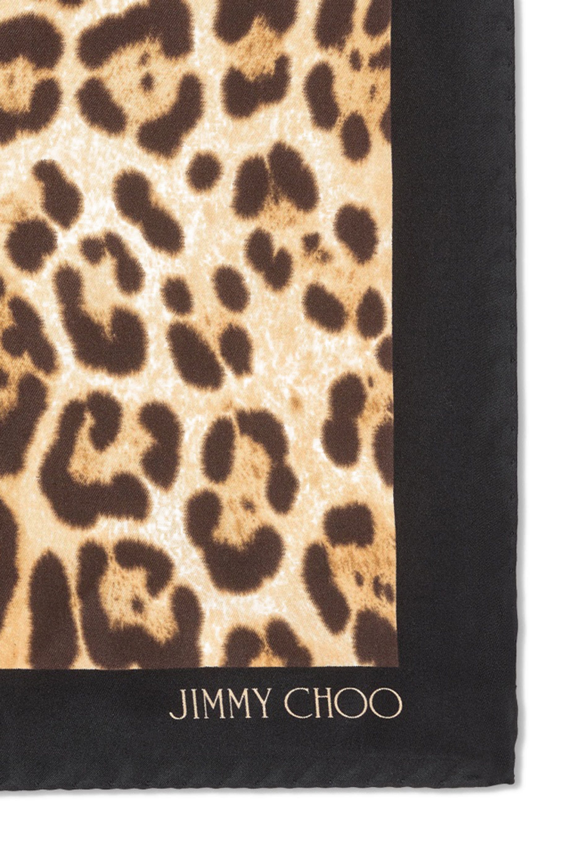 فولار بنقشة جلد الفهد بلون طبيعي حرير