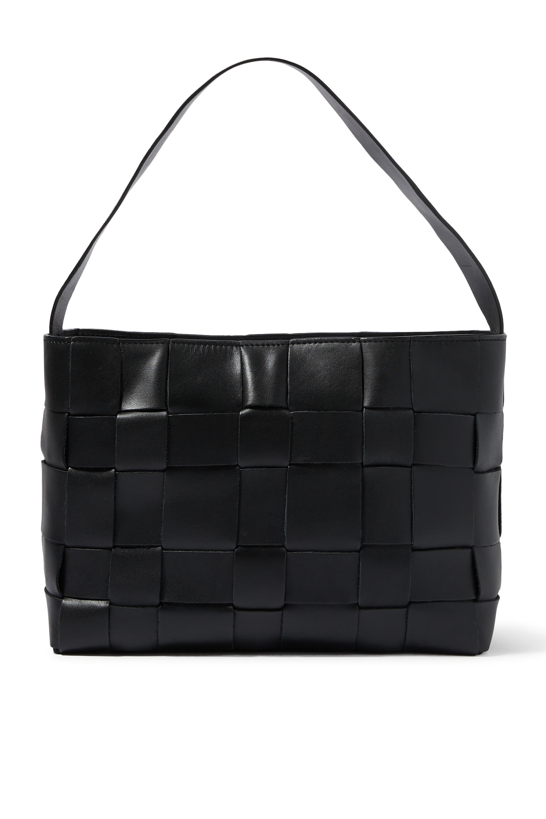 حقيبة يد صغيرة جلد منسوج