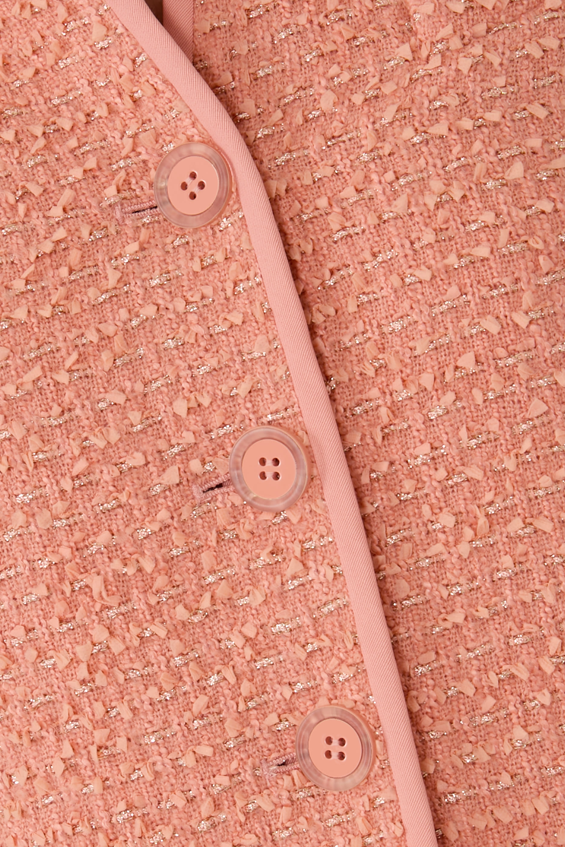 Collarless Tweed Jacket