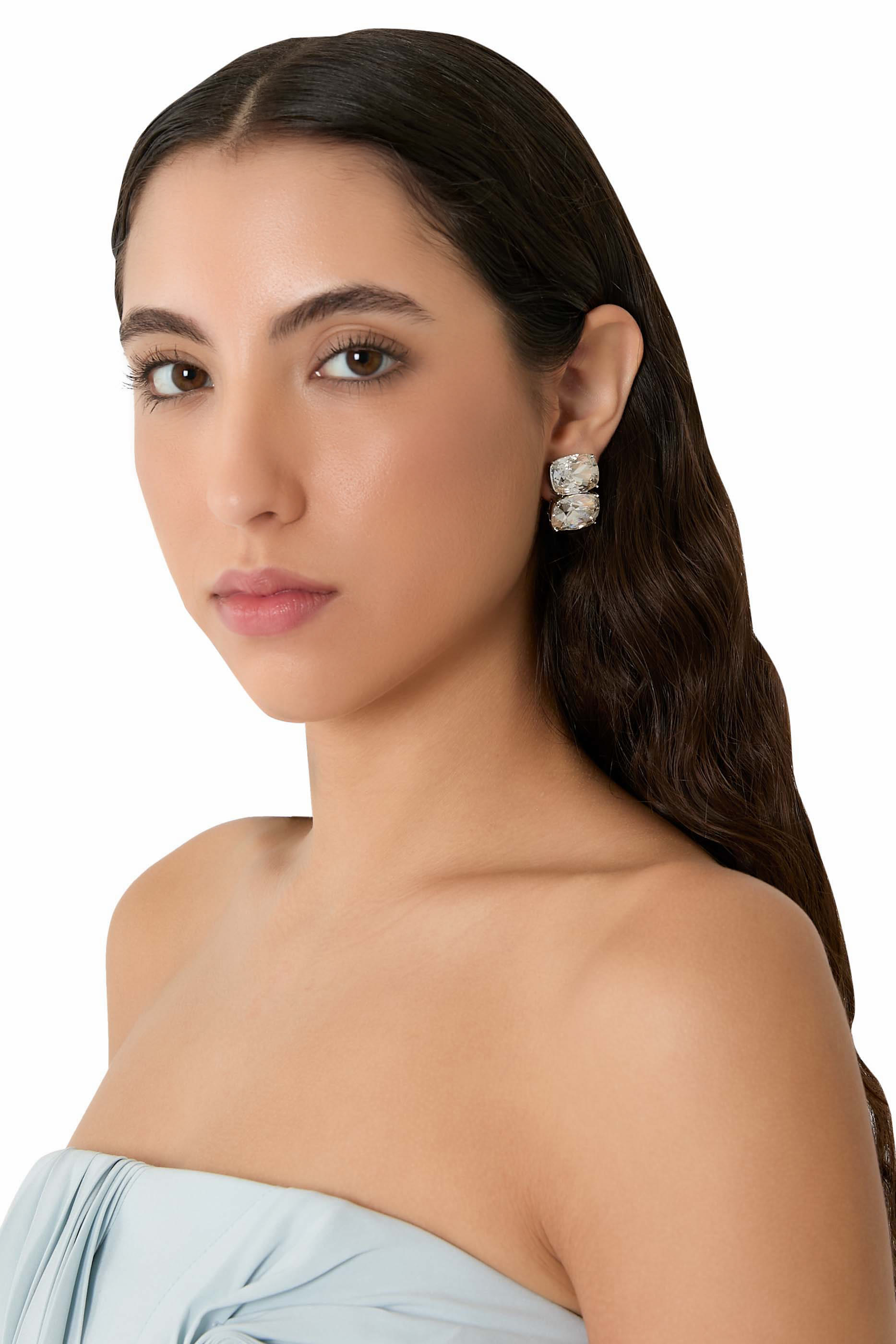 أقراط ريكي دياموند مرصعة بأحجار زركونيا