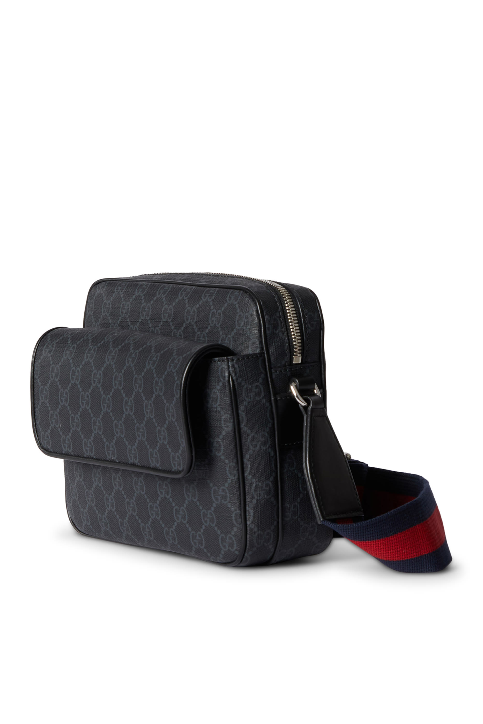 حقيبة كروس بودي صغيرة بنقشة حرفي شعار الماركة