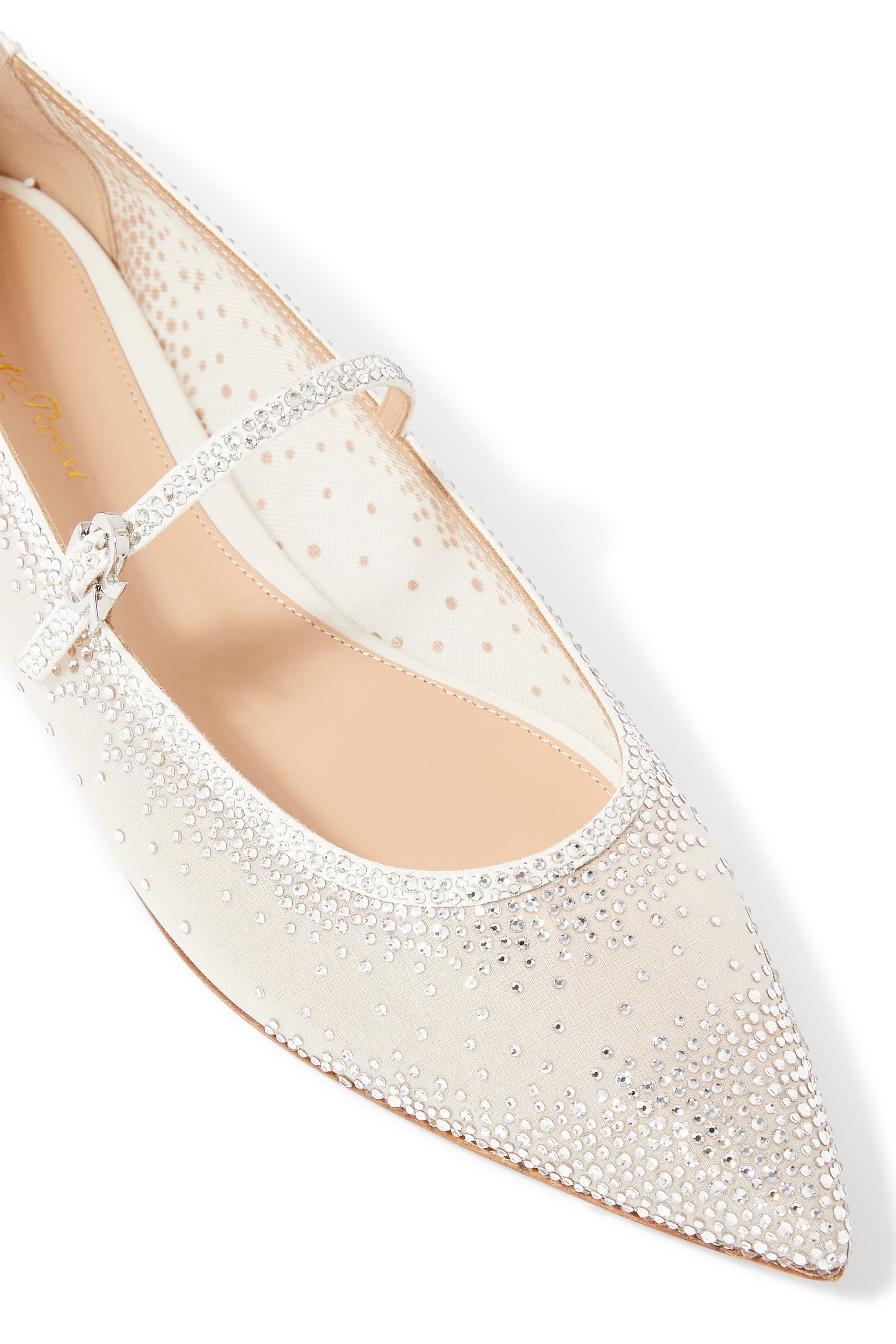 حذاء بالرينا رانيا بكعب مسطح شمواه أورجانزا