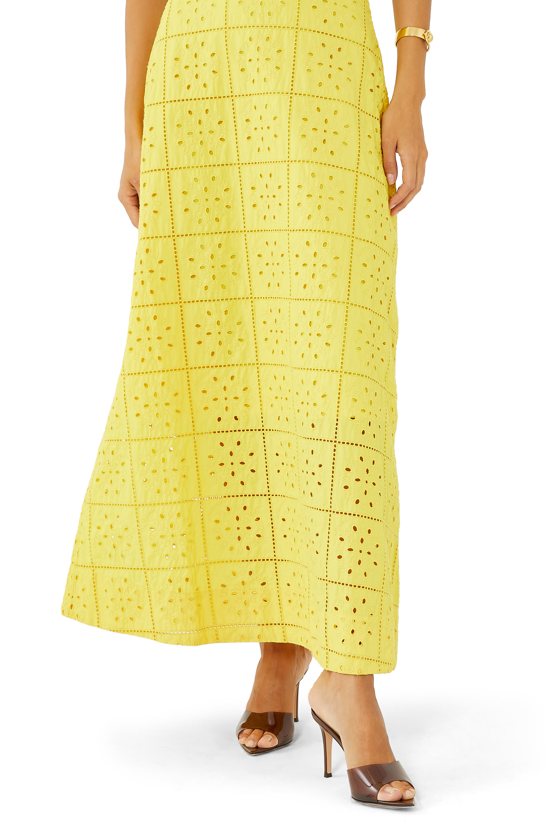 حذاء مفتوح إيل 85 جلد وأجزاء شفافة