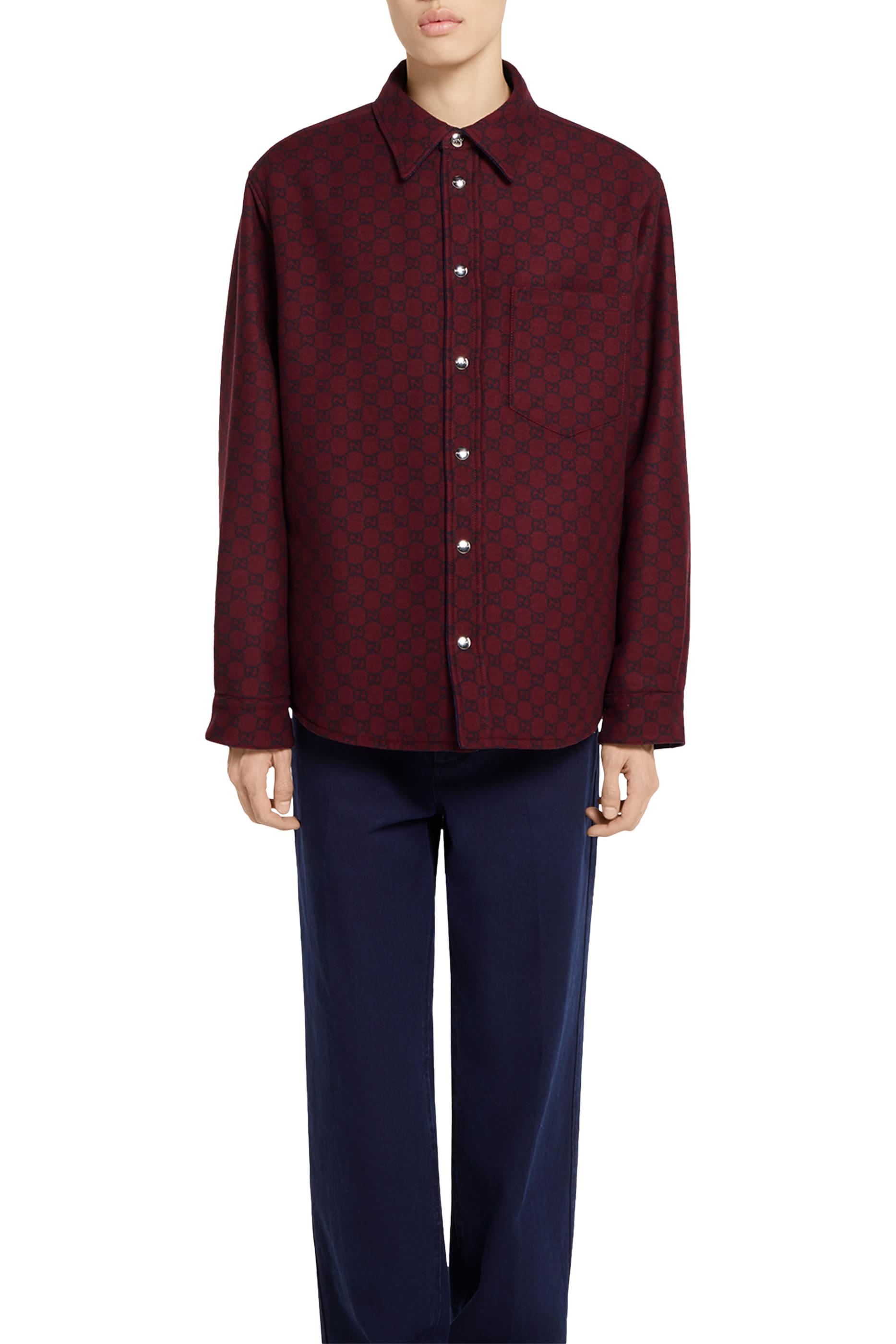 قميص بوجهين دنيم وفلانيل