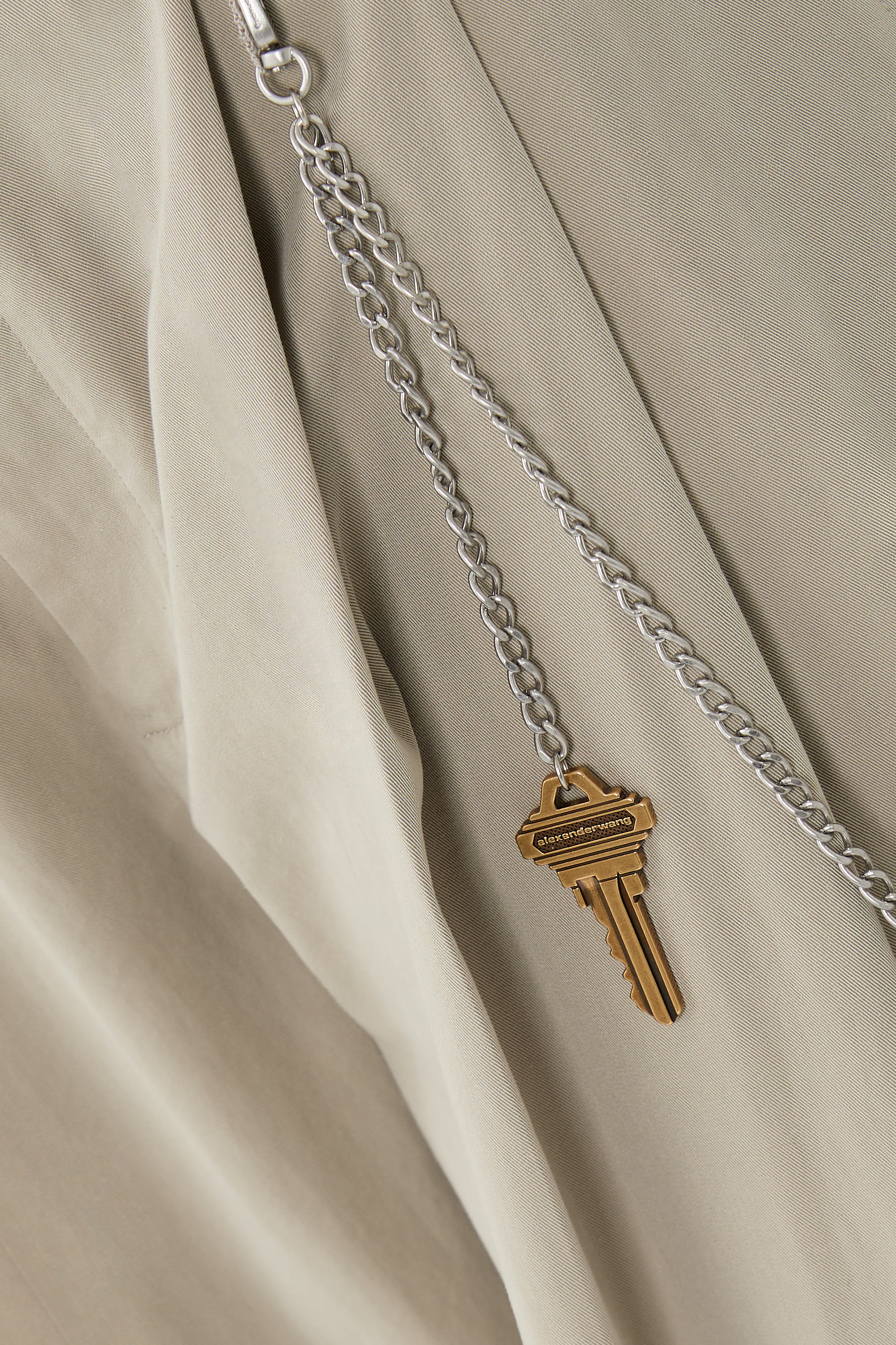 بنطال بقصة فضفاضة مزيج قطن