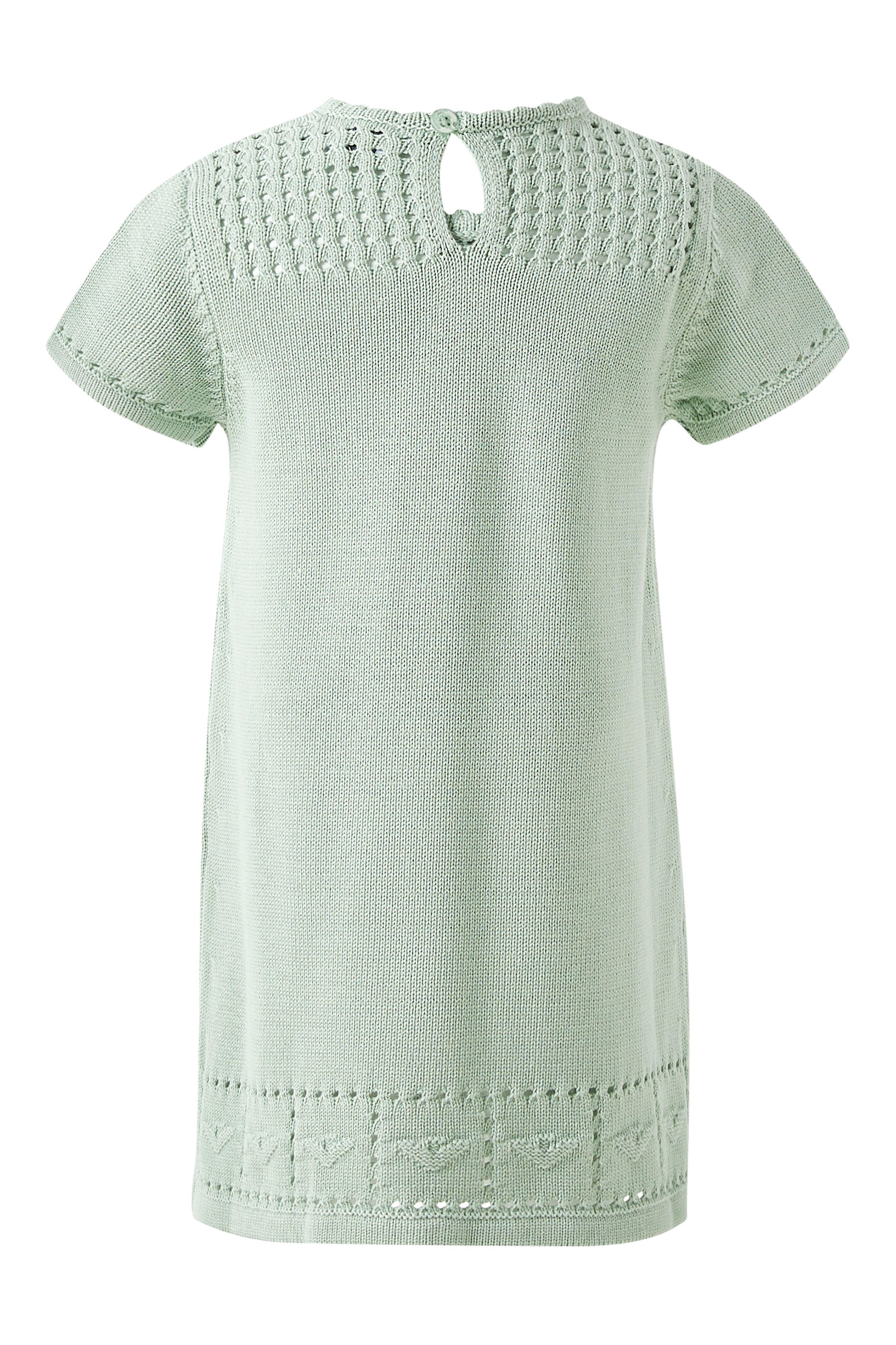 فستان منسوج بتفاصيل جيوب أمامية للأطفال