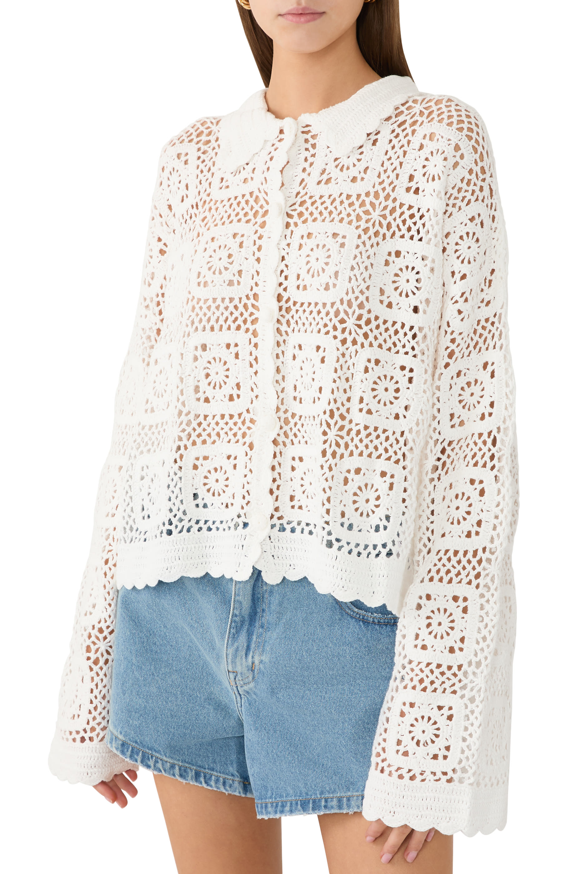 كارديغان روزي كروشيه كارديغان روزي كروشيه