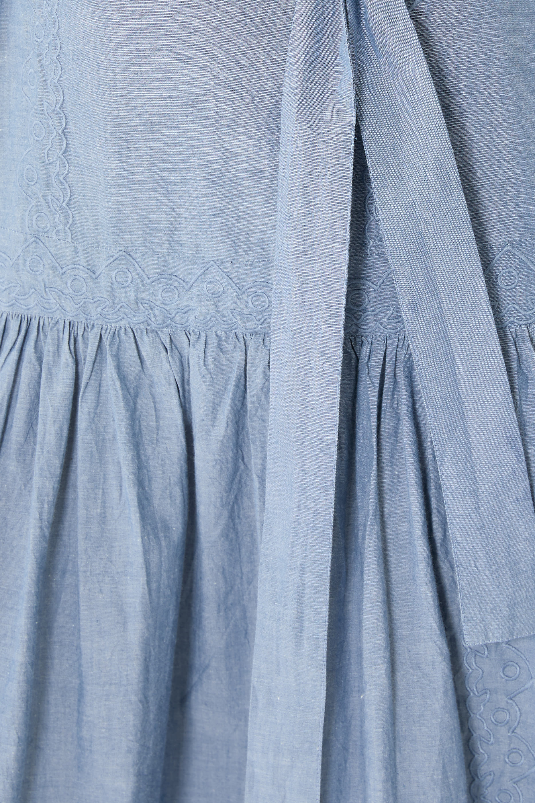  Brin Drop Waist Long Sleeve Dress