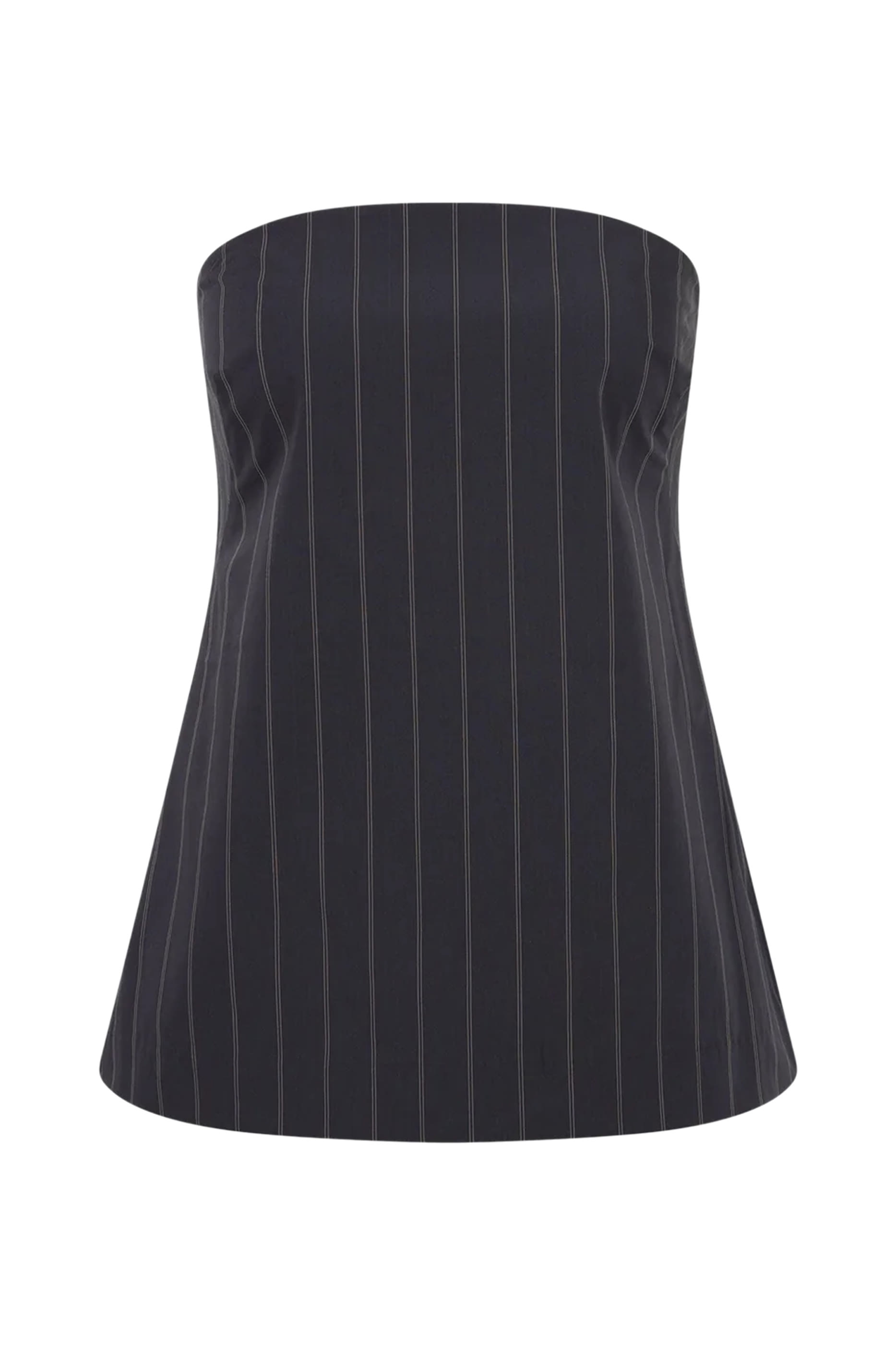 بلوزة بلا حمالات بأربطة رفيعة