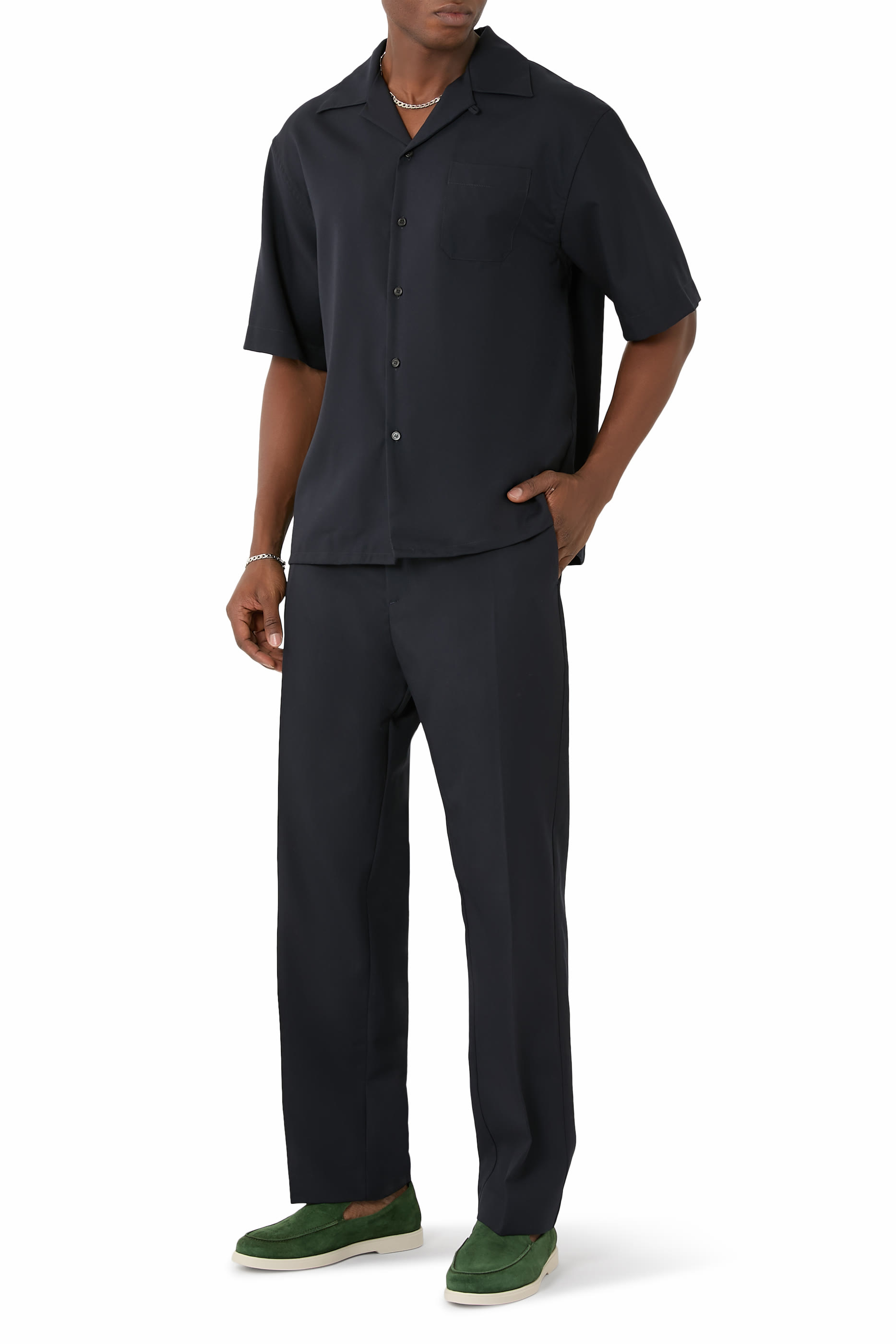 بنطال تروبيكال قصير صوف