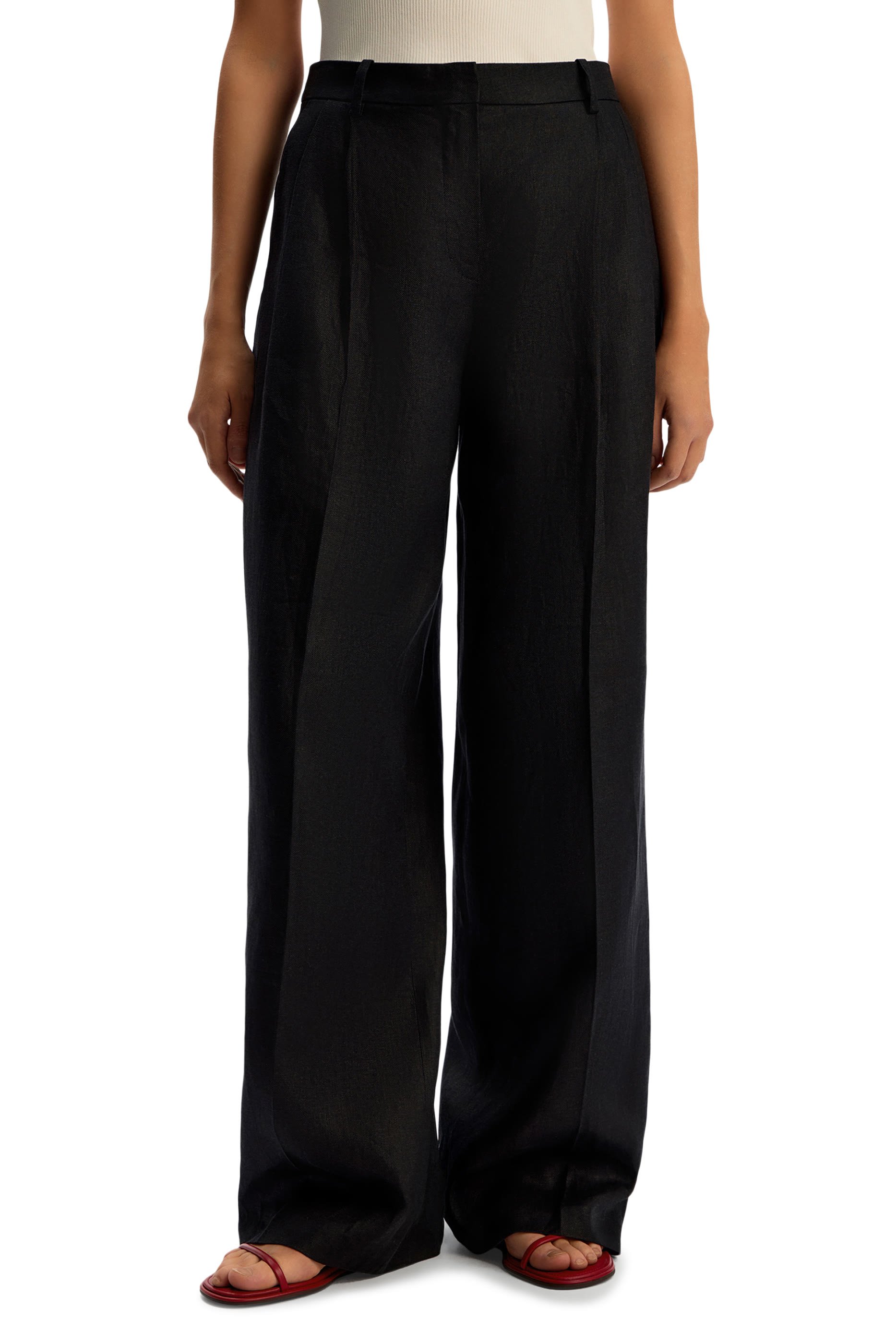 بنطال بقصة مريحة كتان