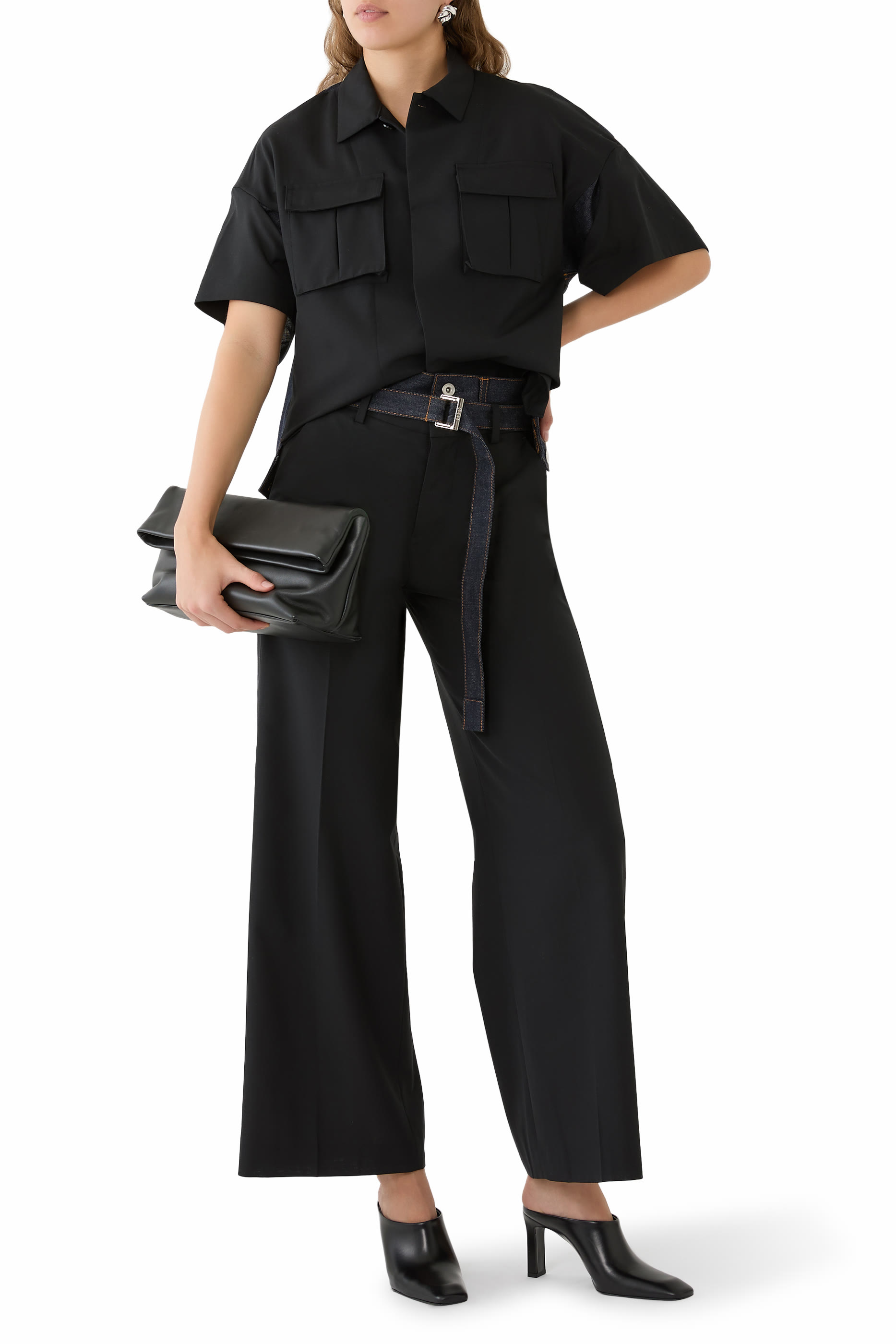 بنطال قماش بدل x دنيم