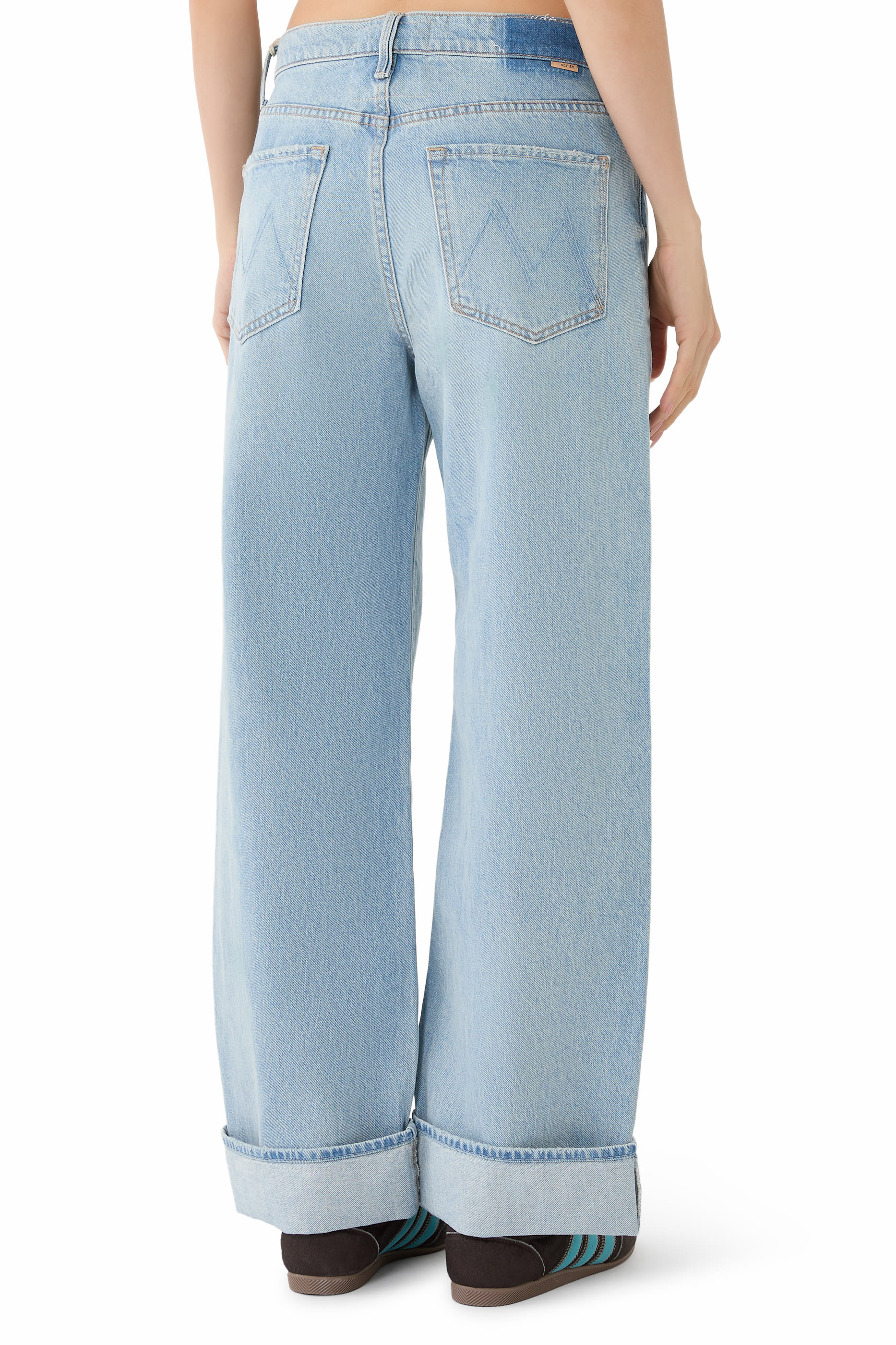 بنطال جينز دودجرز بأكمام قابلة للطي بأزرار