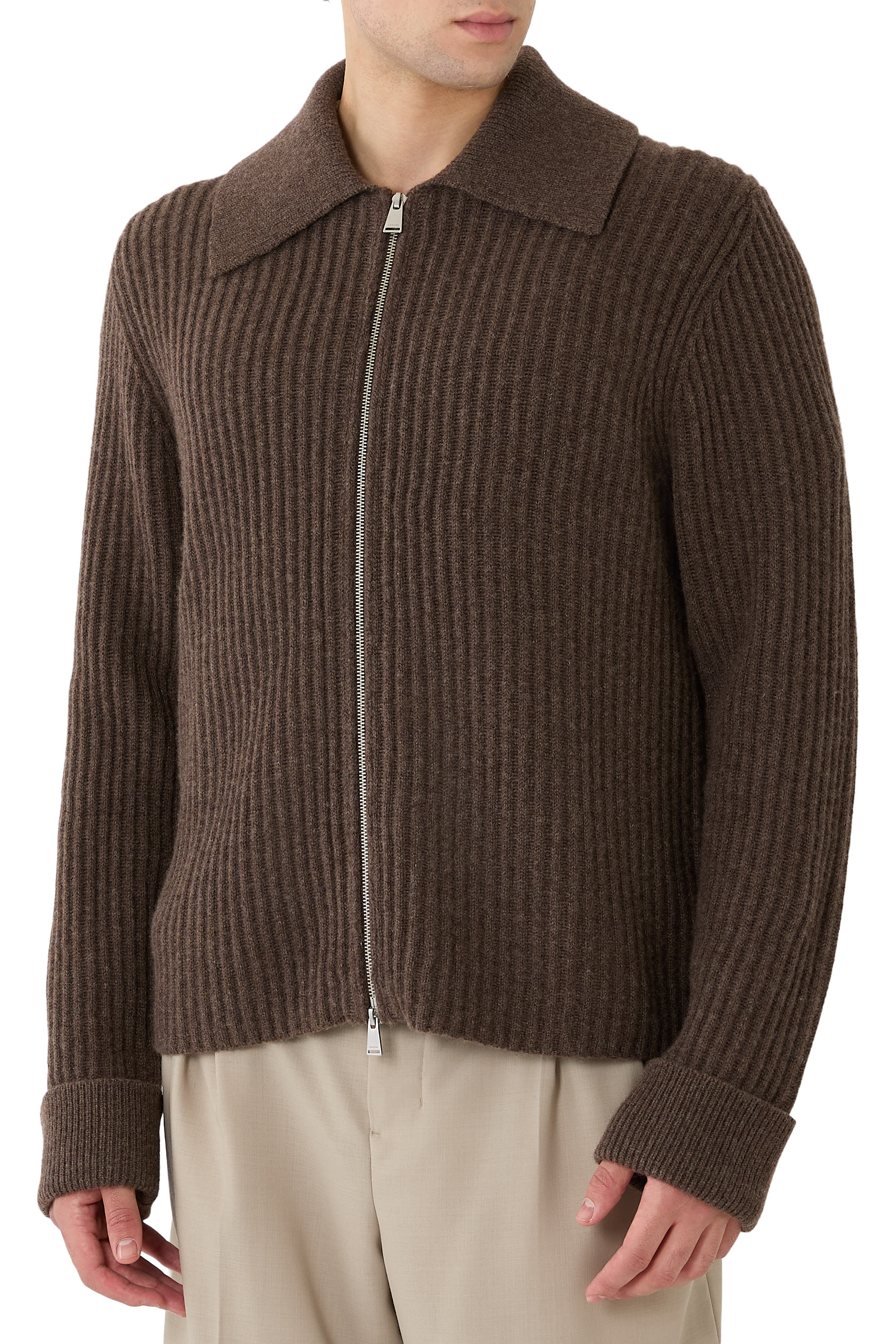 جاكيت جيف بسحاب كشمير