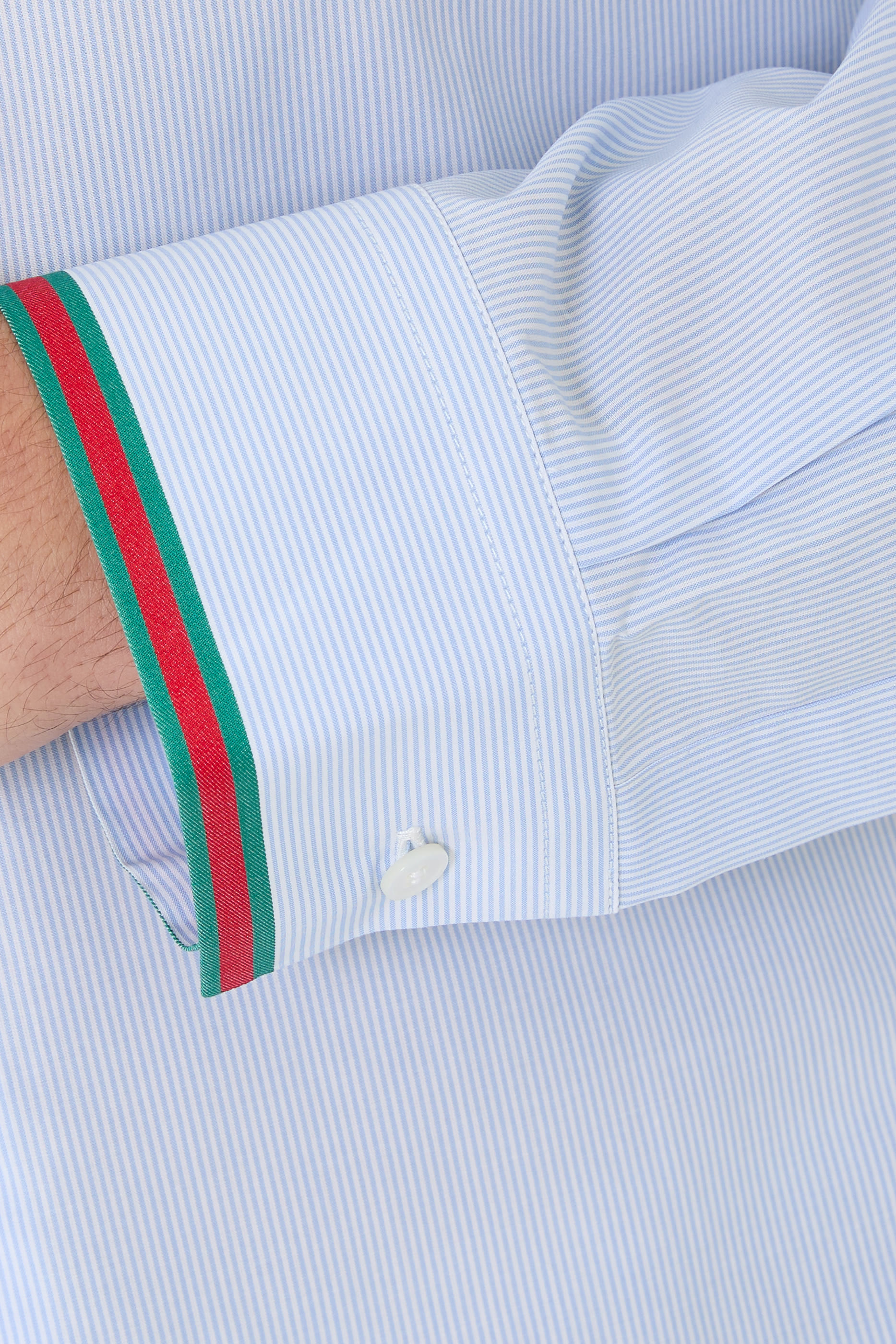 قميص مخطط بشريط ويب قطن