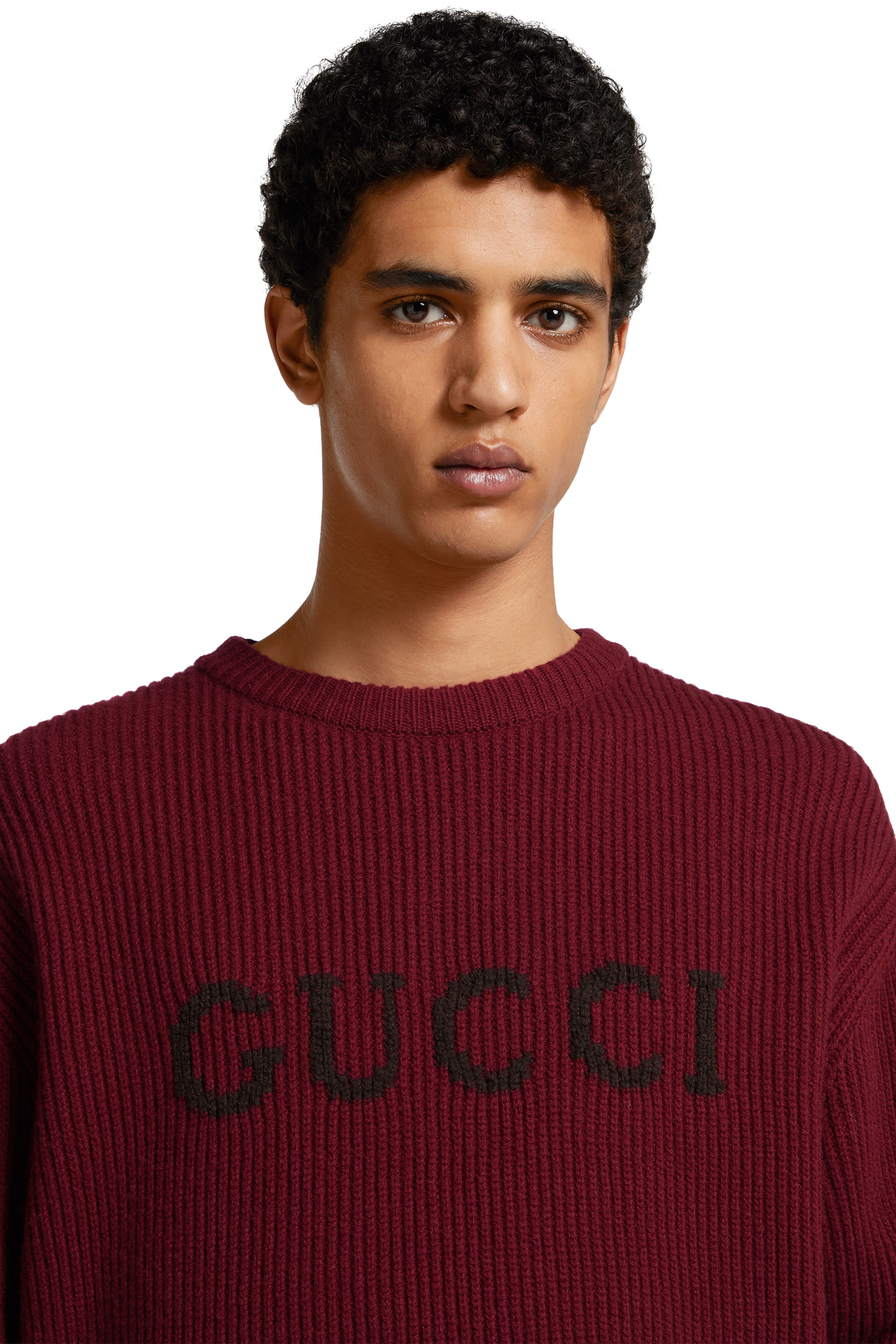 Wool Cashmere Rib Knit Sweater 