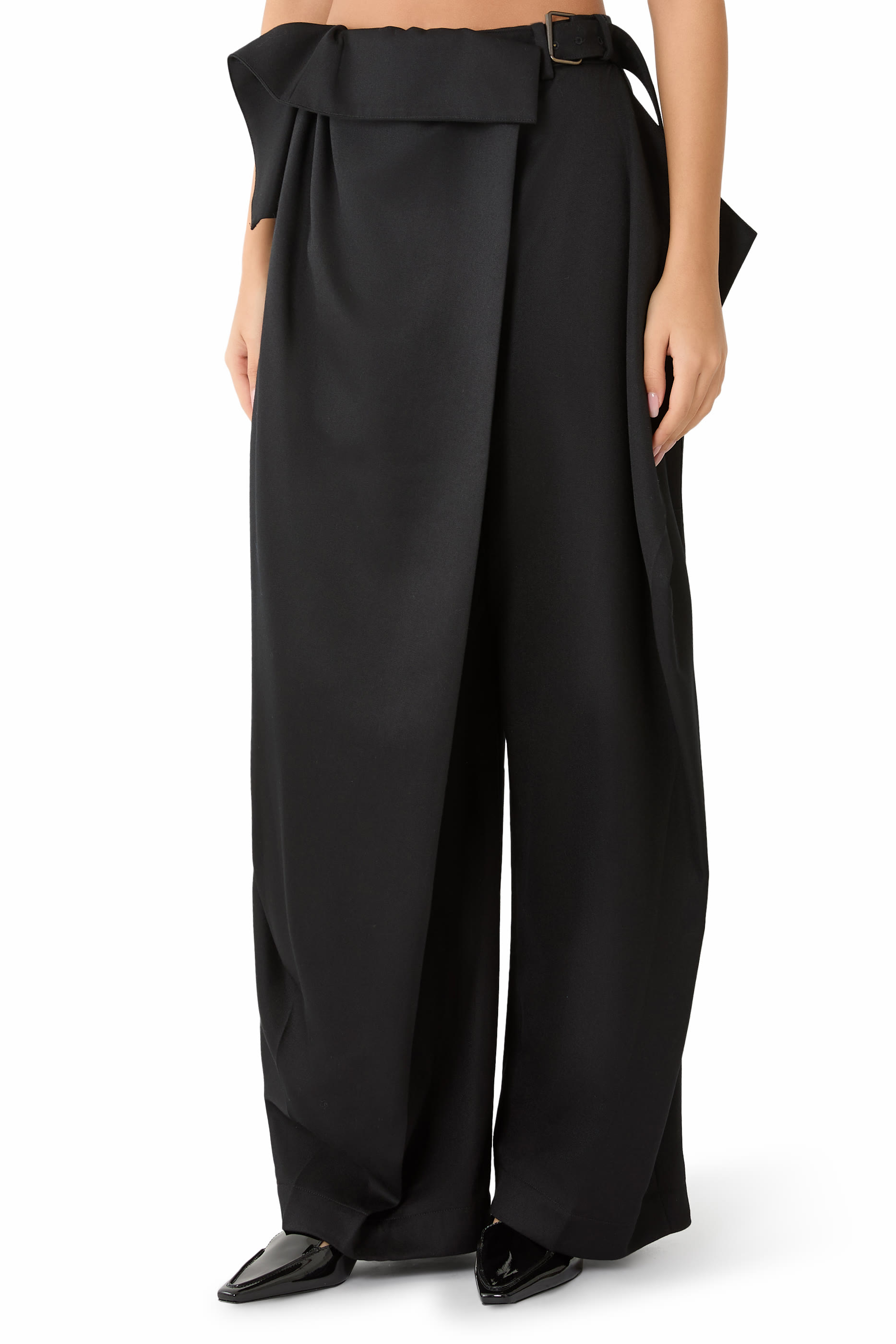 بنطال بخصر بتصميم مطوي