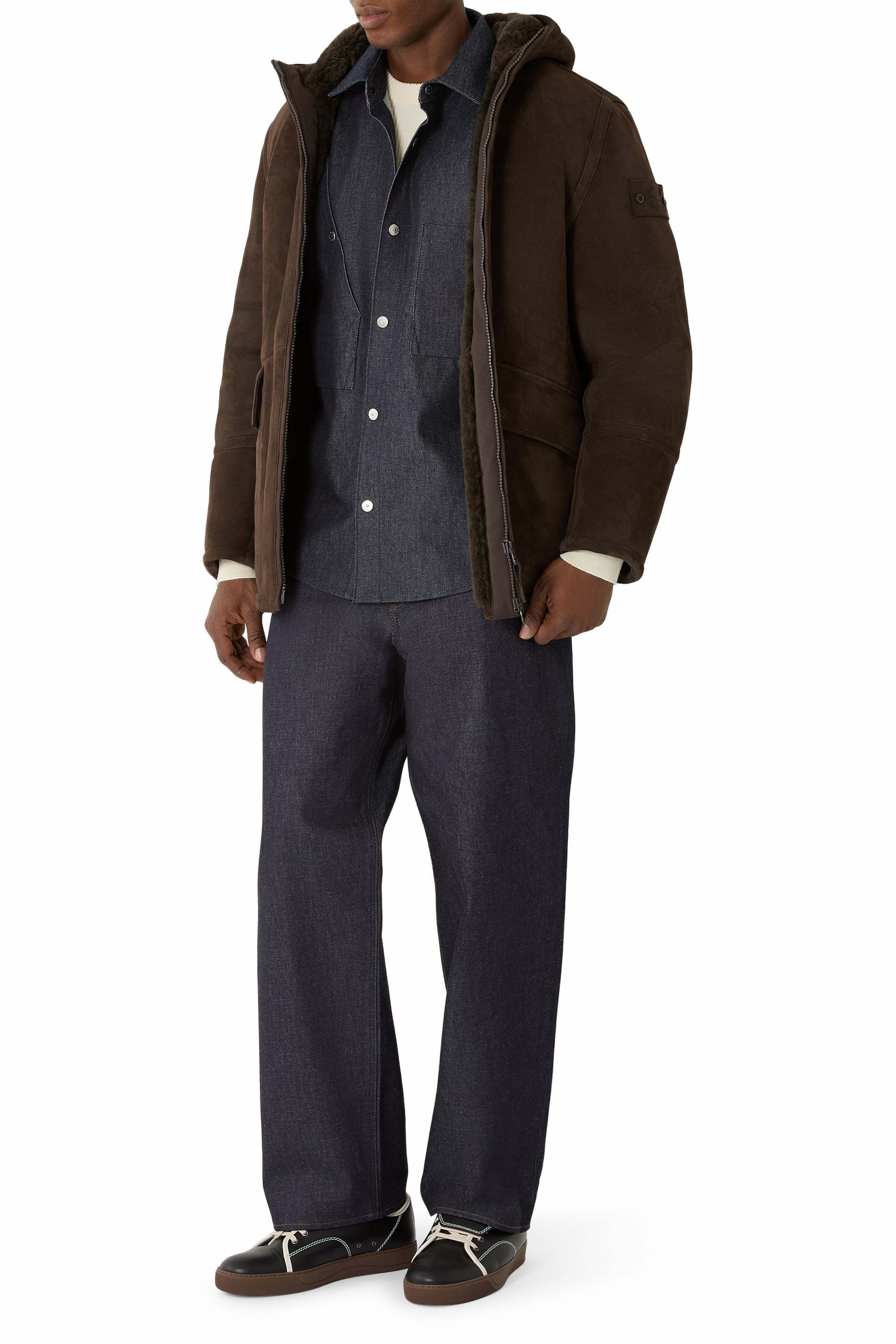 بنطال جينز دنيم بقصة ضيقة