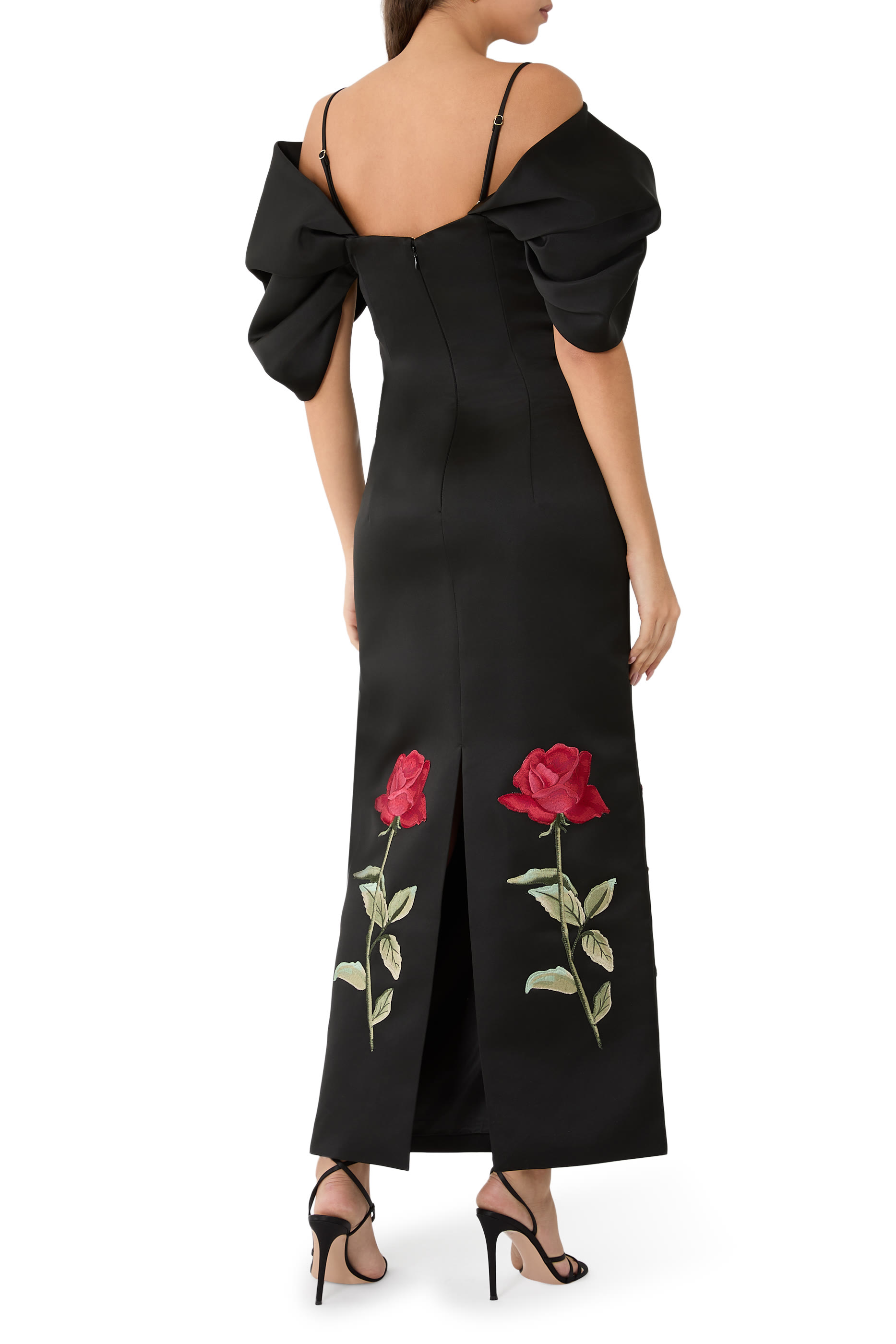 فستان أرابيلا طويل بتطريزات