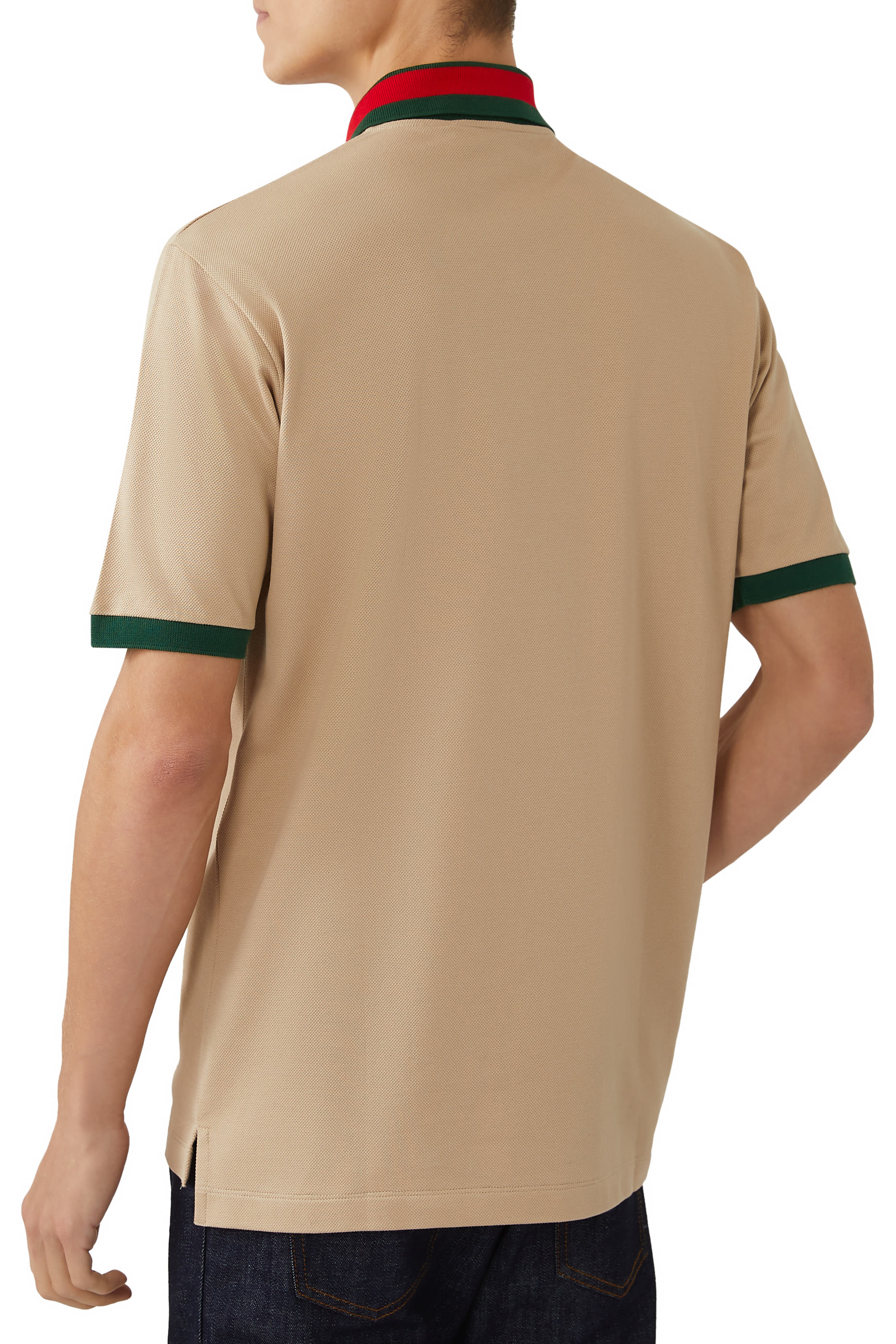تيشيرت بولو بياقة بشريط ويب