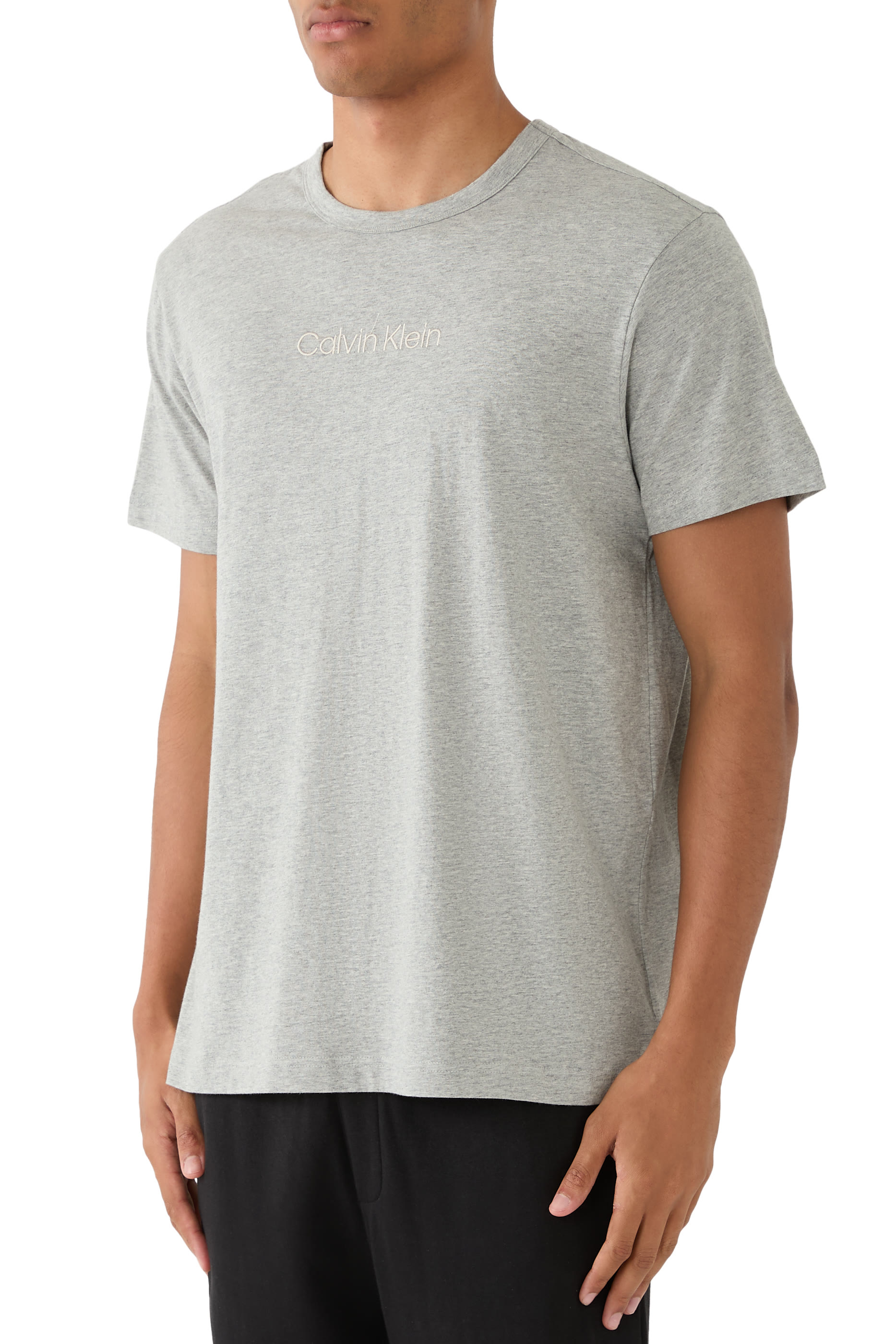 تيشيرت بياقة ضيقة قطن