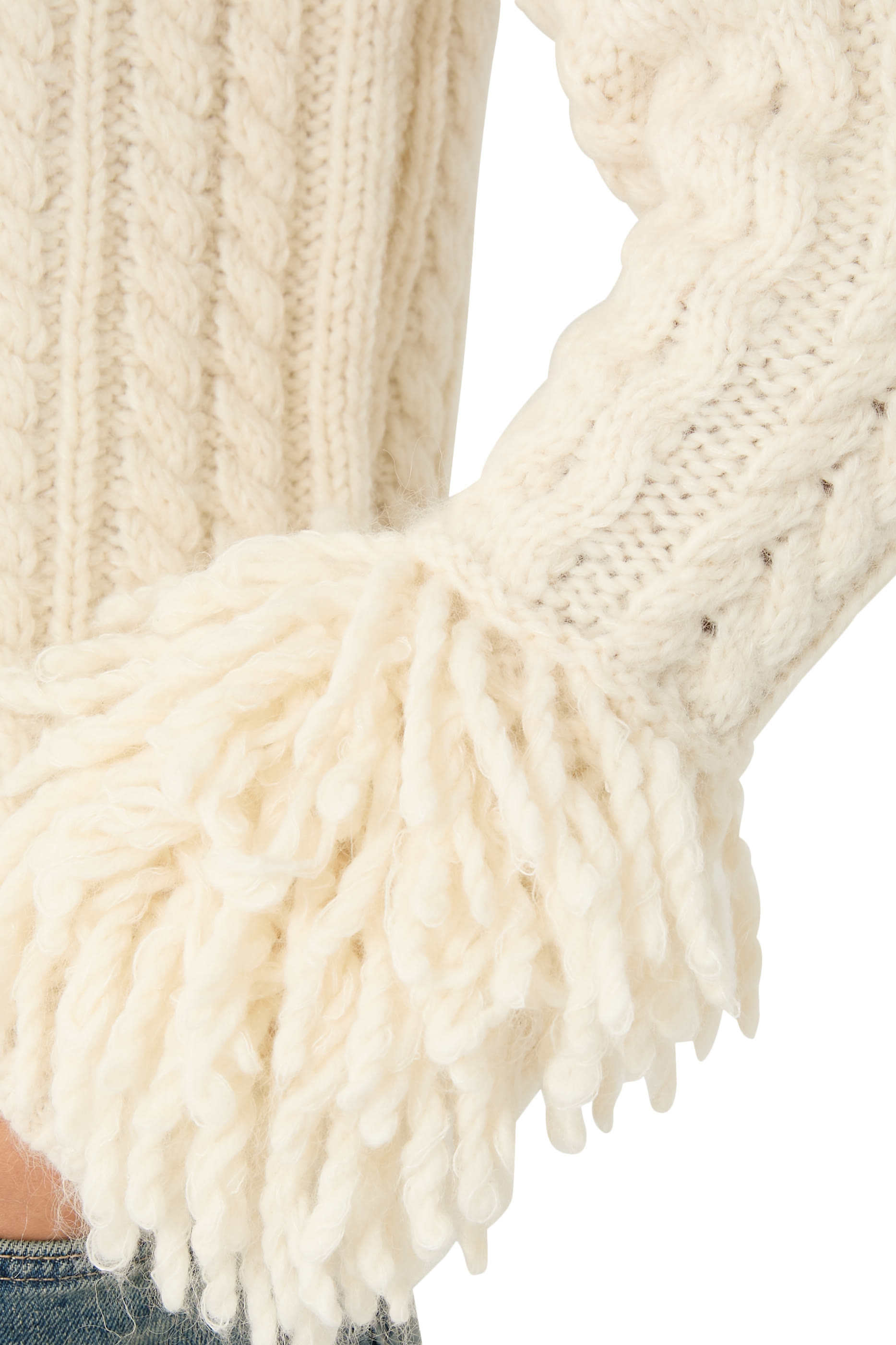 كارديغان بياقة على شكل حرف  V مزيج صوف ألبكة