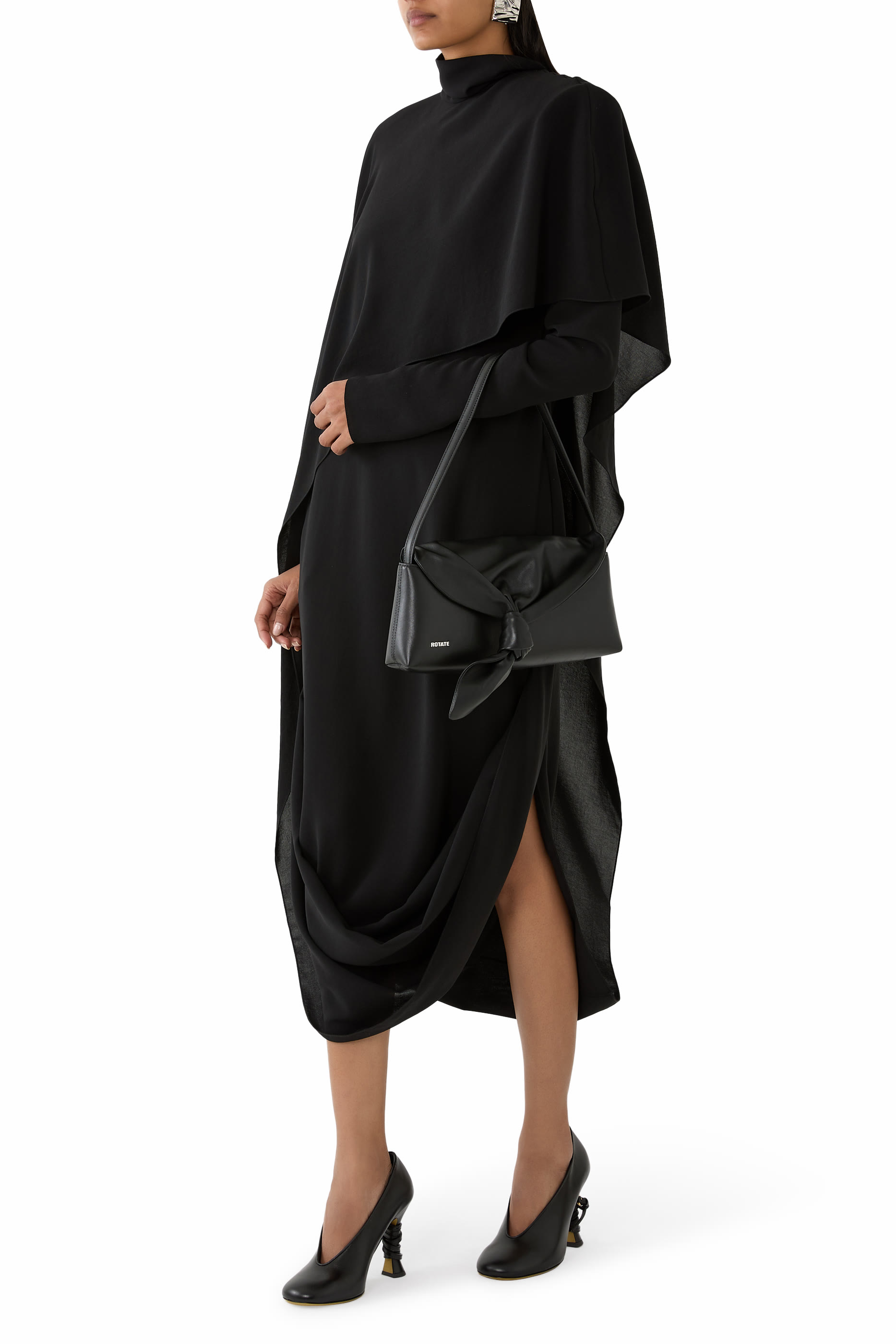 حقيبة بوشاح بعقدة جلد