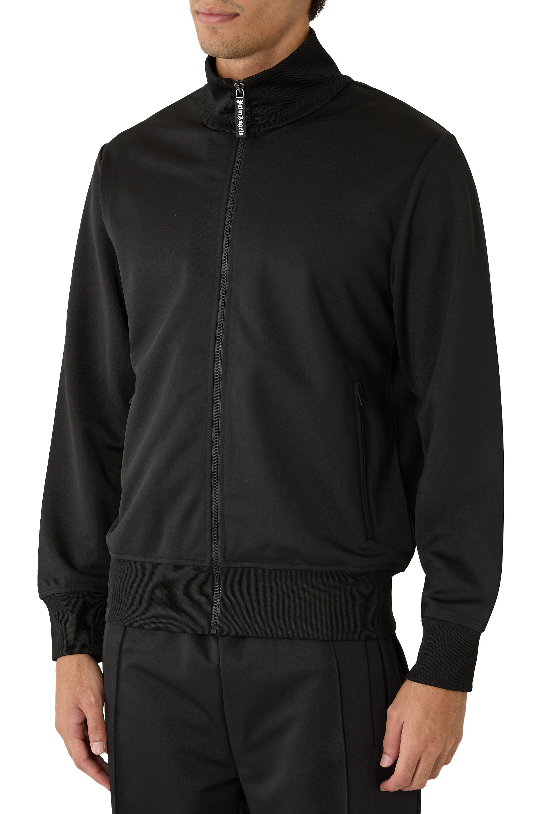 جاكيت رياضي بشعار الماركة منحني على الظهر