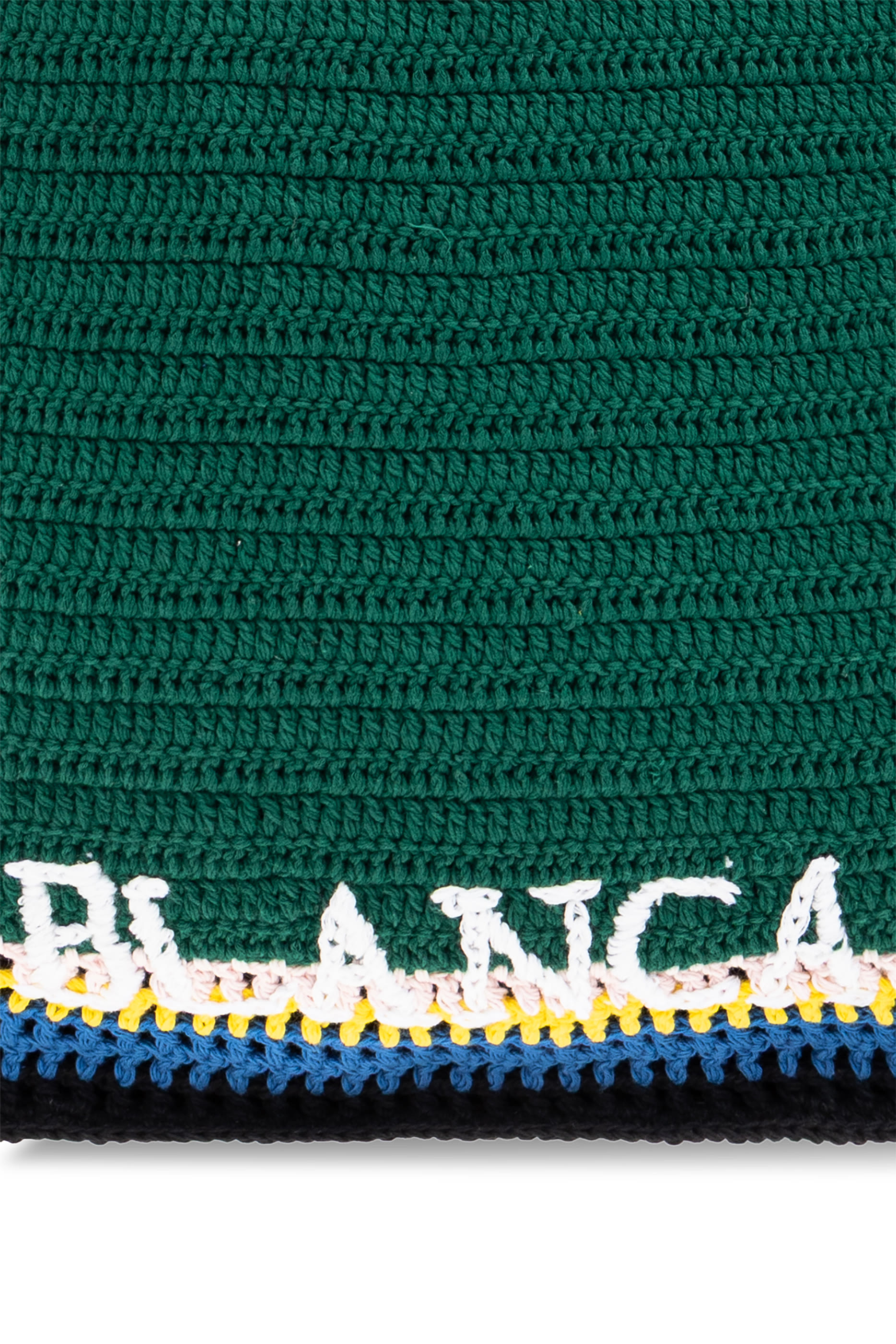 حقيبة مخططة كروشيه