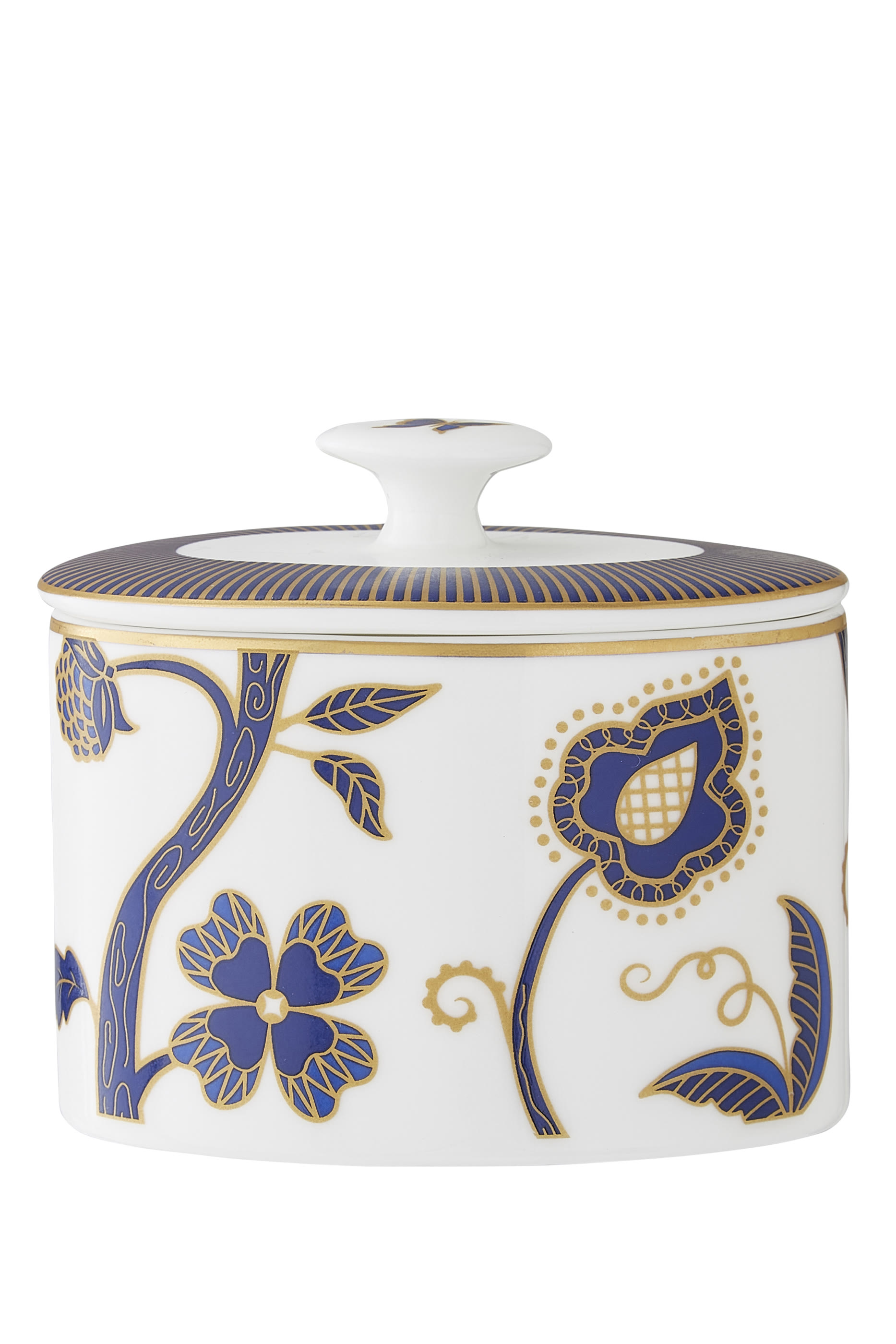 وعاء سكر ماكيرا بتصميم بيضاوي مع غطاء