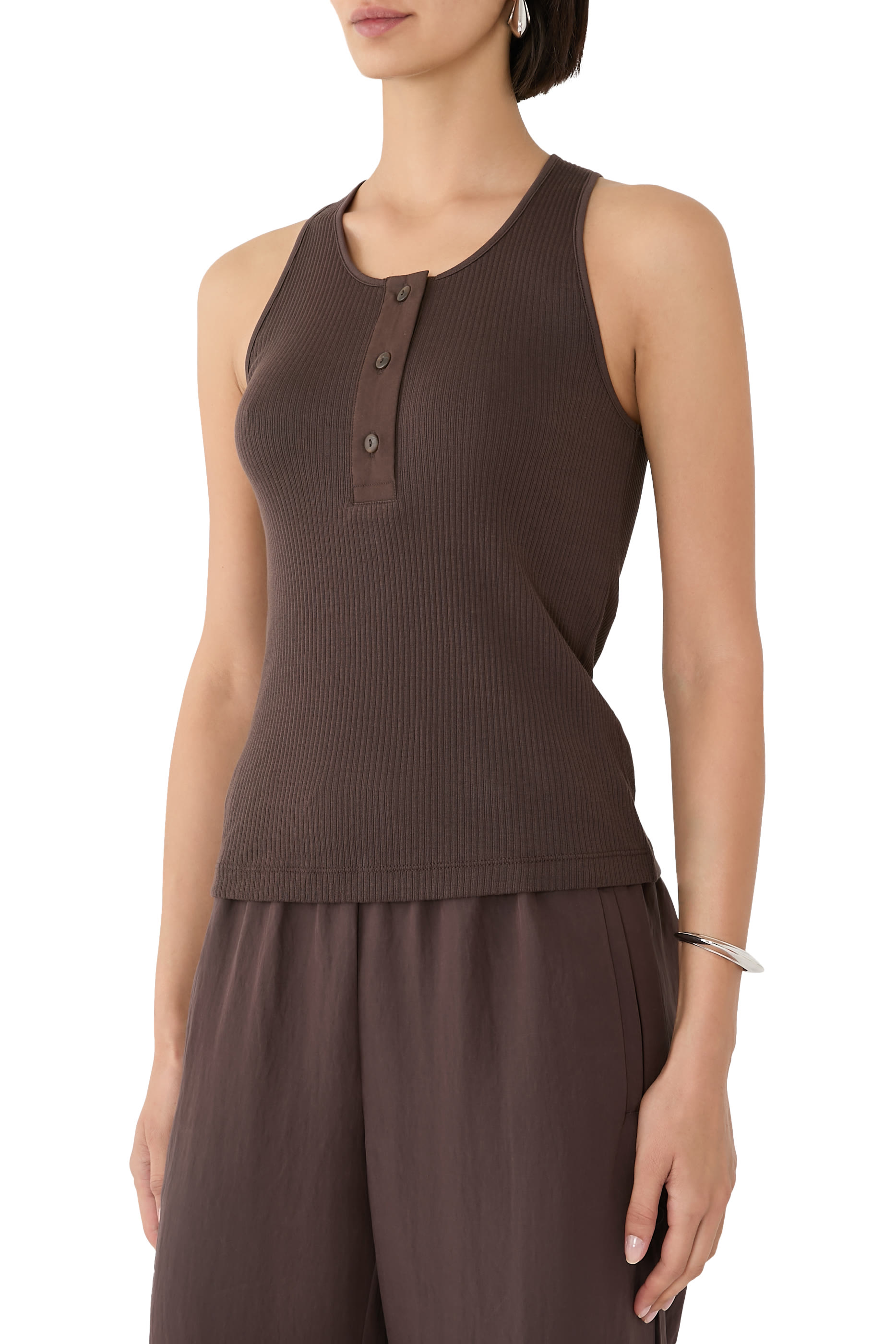 بلوزة هينلي مضلعة