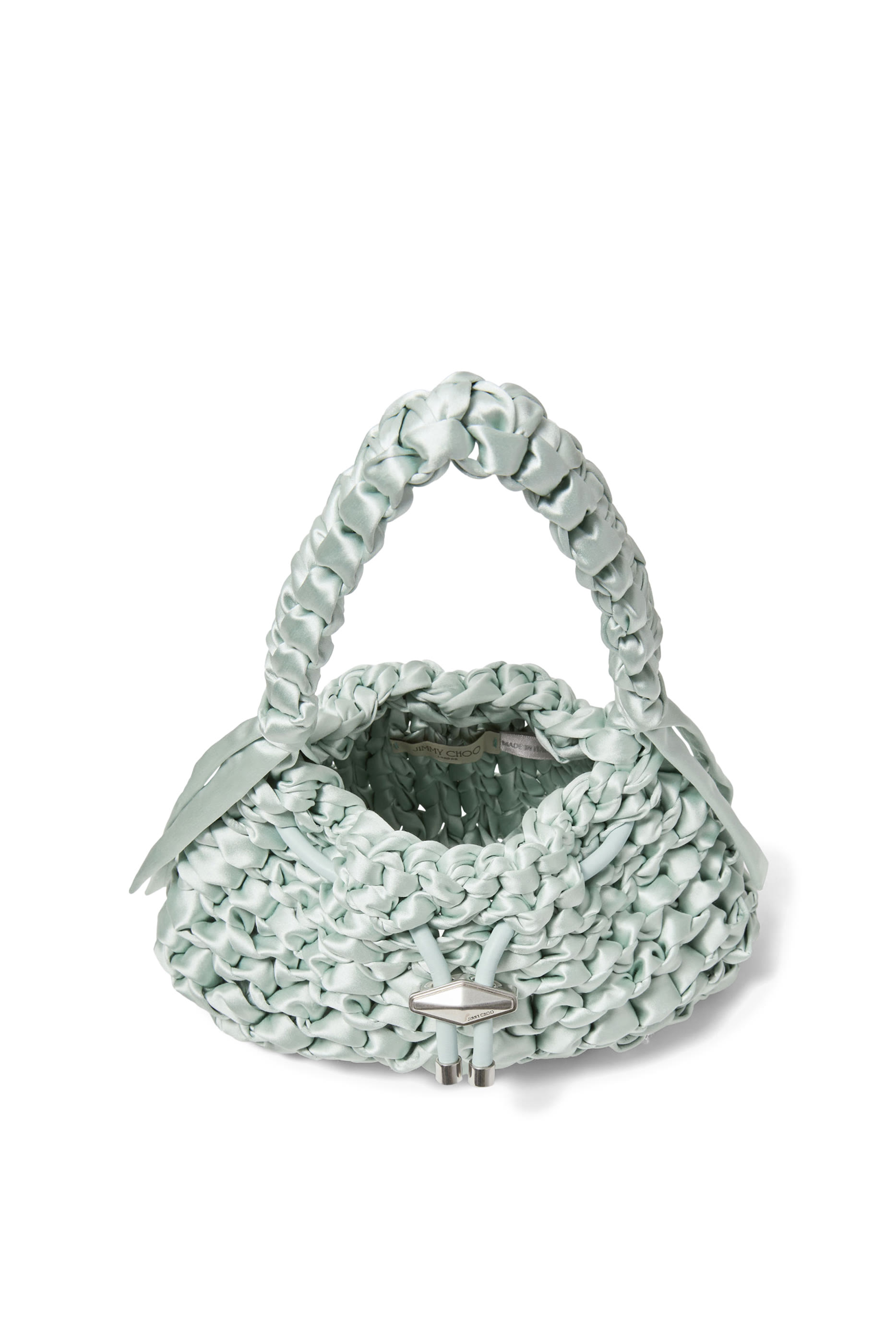 حقيبة مجدولة صغيرة برباط تضييق