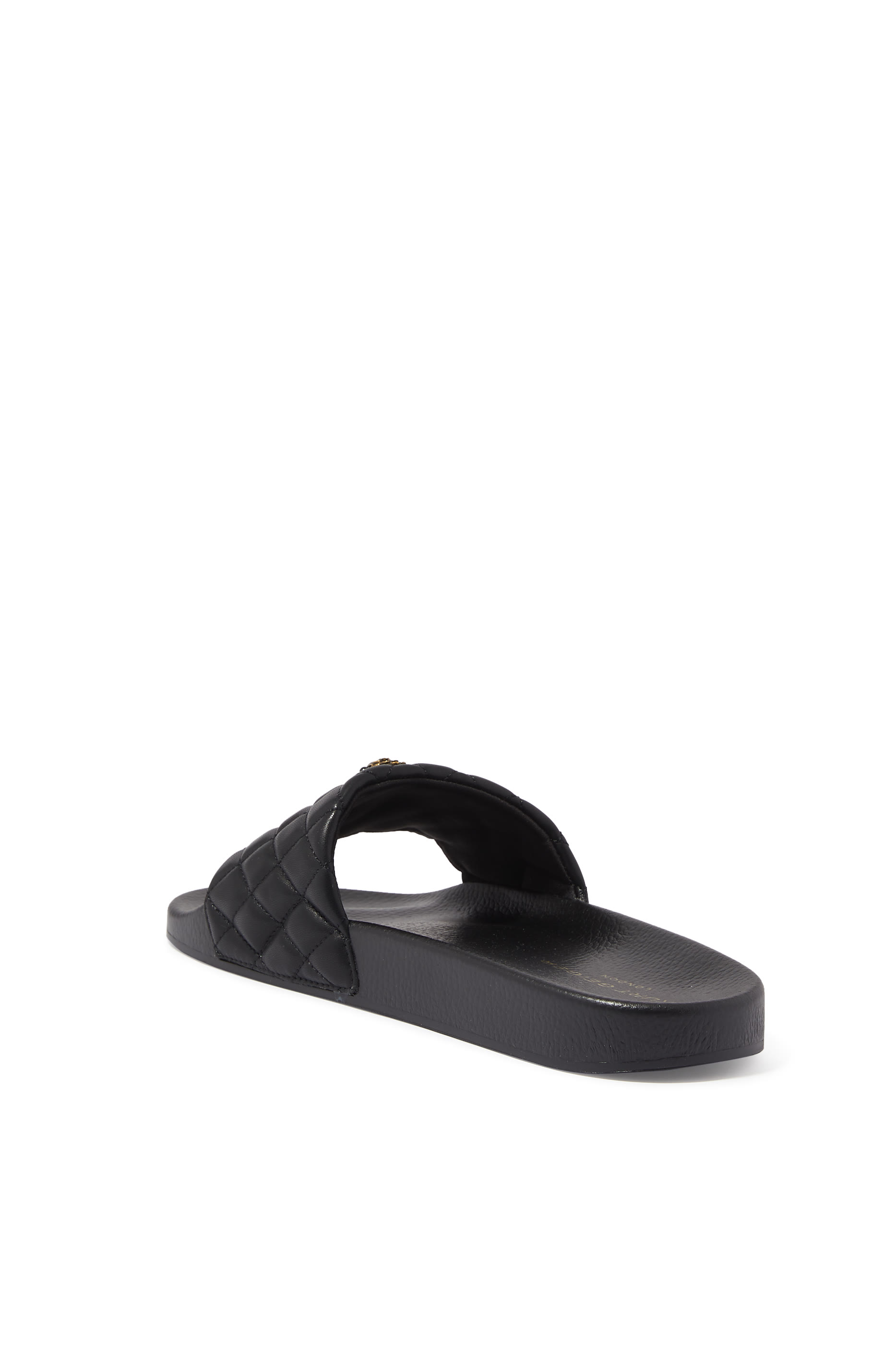 حذاء مينا 20 مفتوح بتصميم مبطّن بحلية نسر