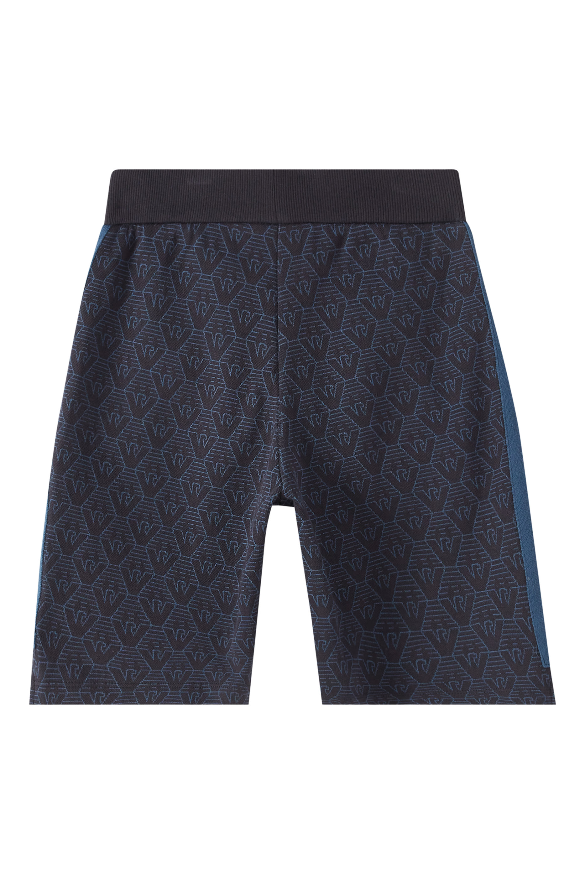 شورت مزين بالكامل بطبعة شعار الماركة للأطفال