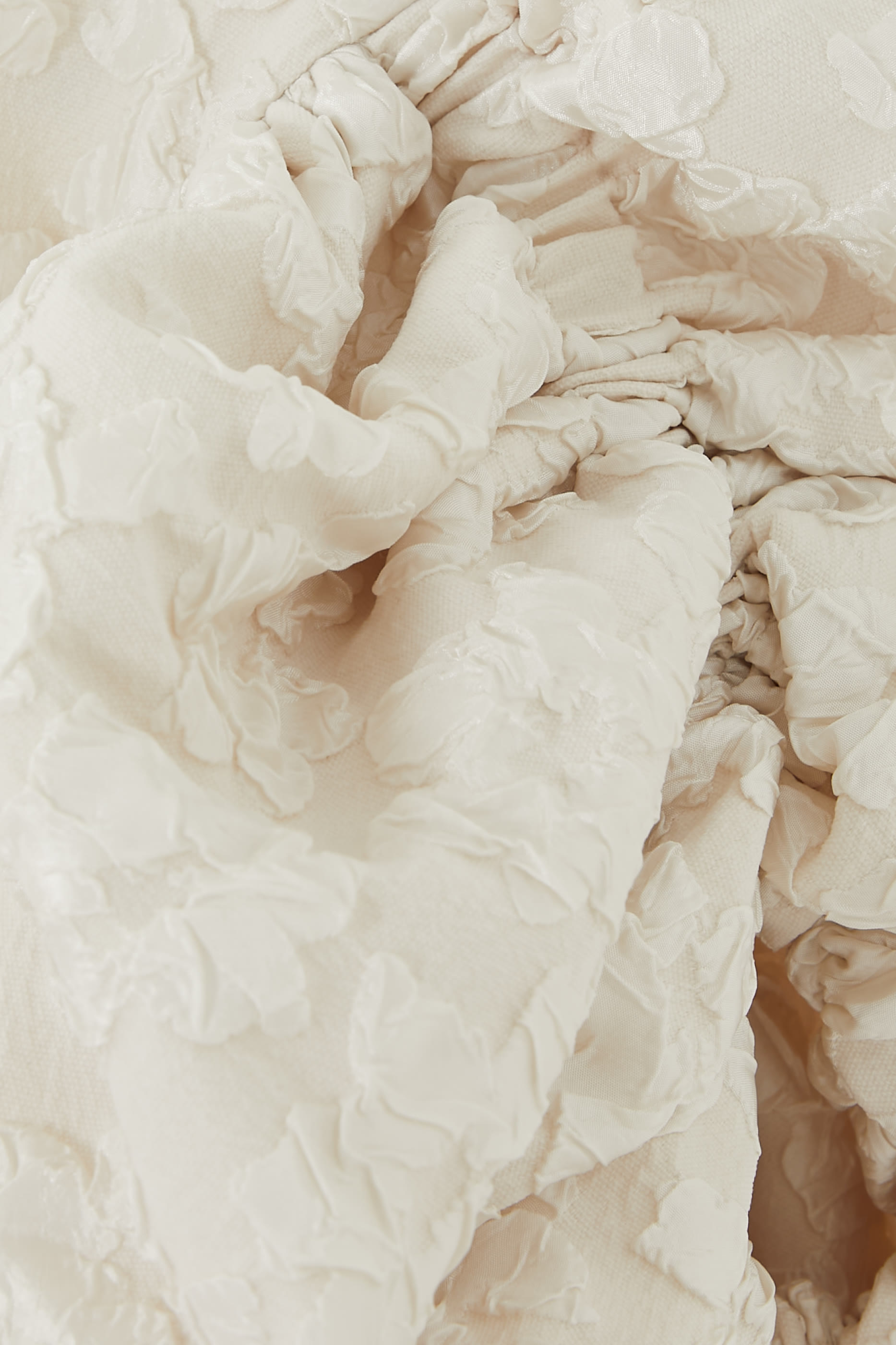 فستان متوسط الطول بتصميم منفوخ جاكار